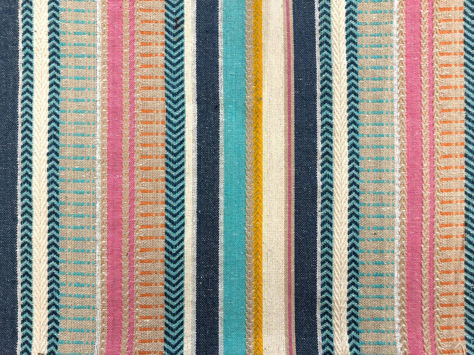 Cotton Woven With Metallic Native Stripe