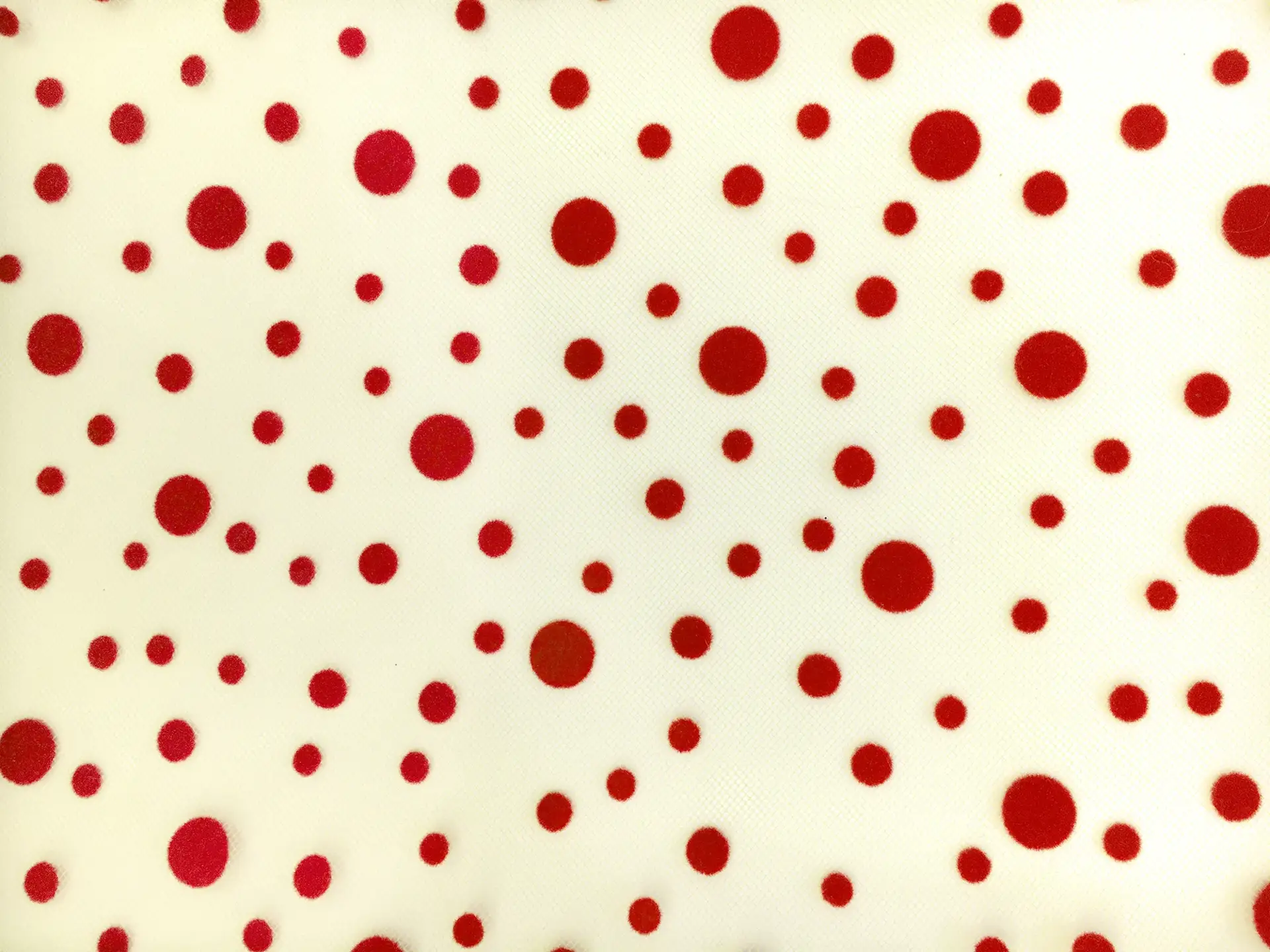 Flocked Polka Dots on Tulle 
