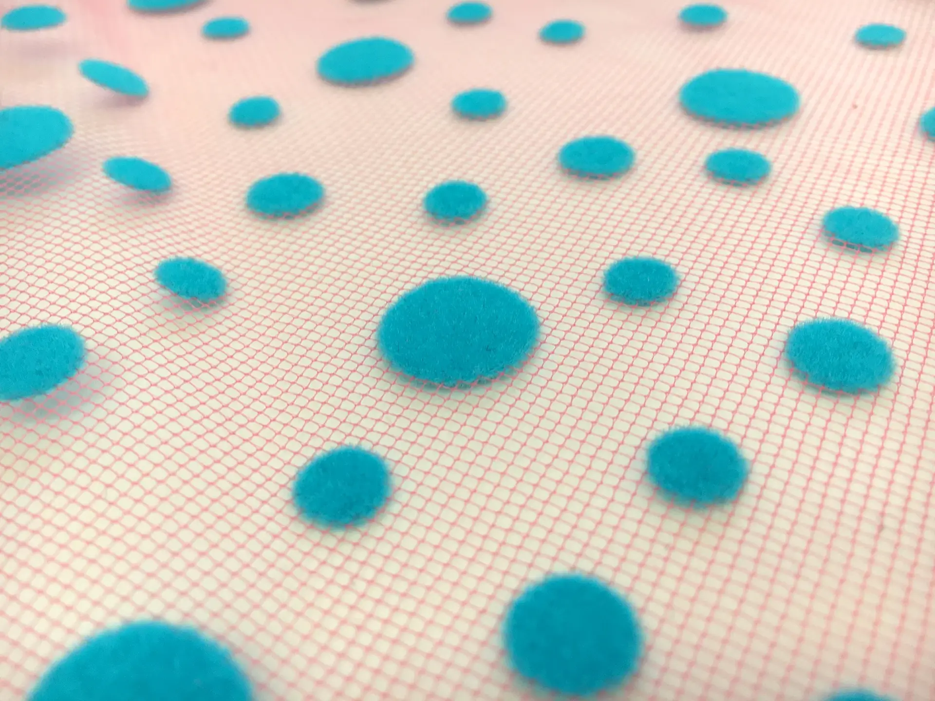Flocked Polka Dots on Tulle 