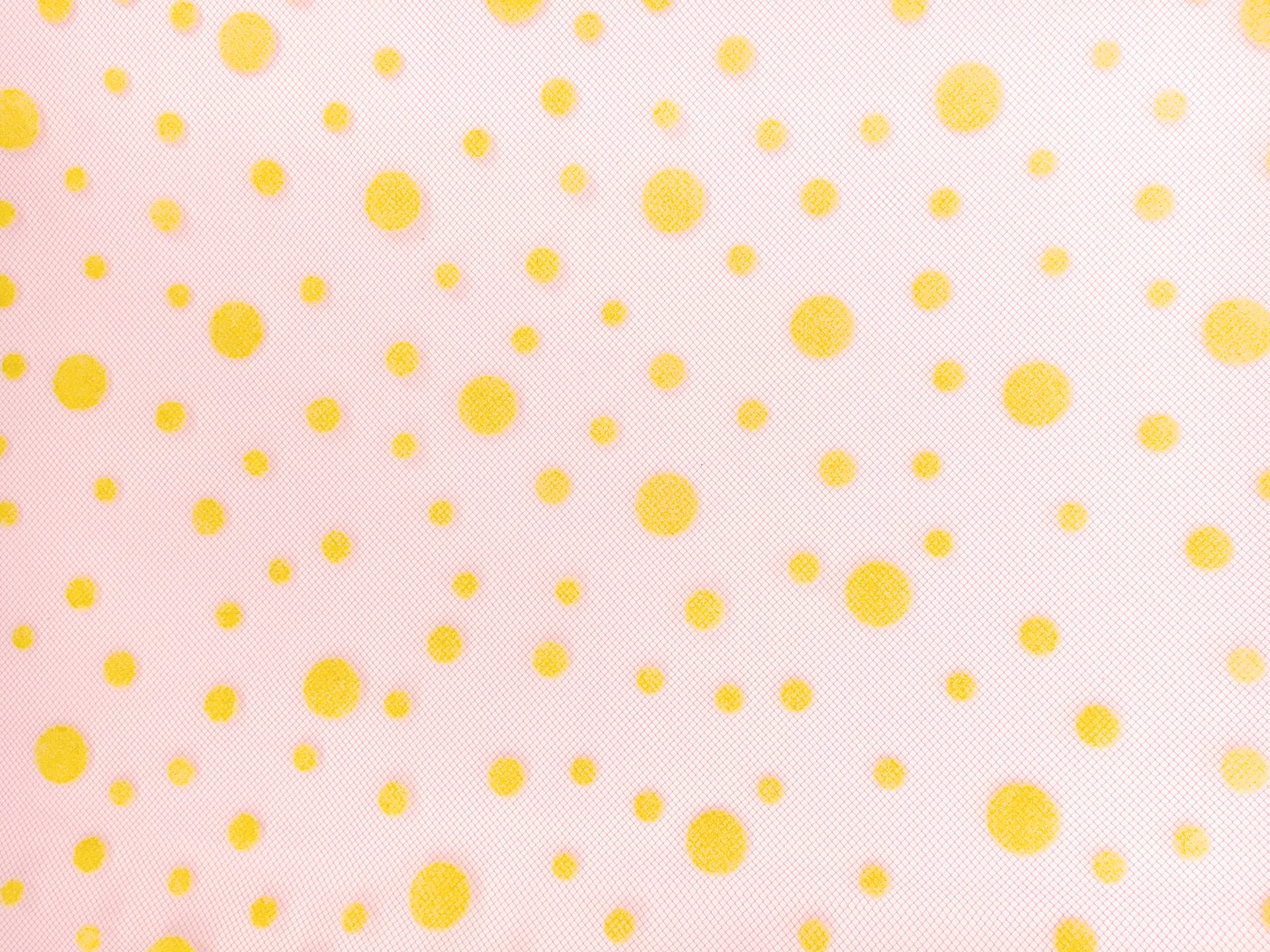 Flocked Polka Dots on Tulle 