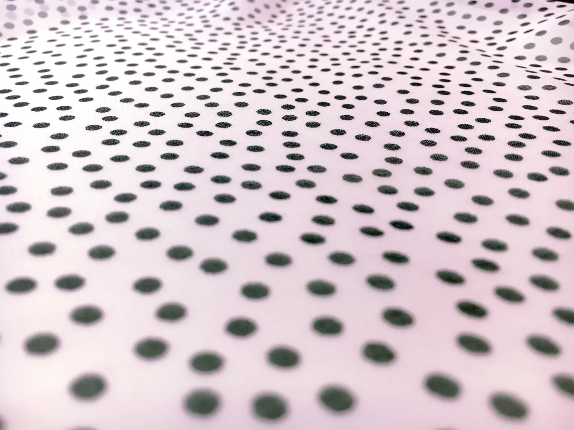 Printed Silk Chiffon with Small Polka Dots