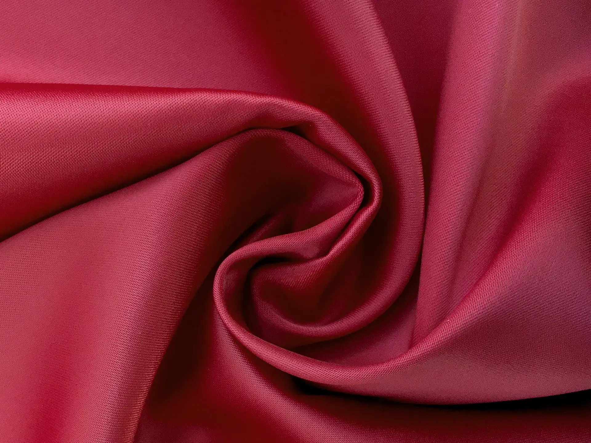 Polyester and Lycra Stretch Satin in Red