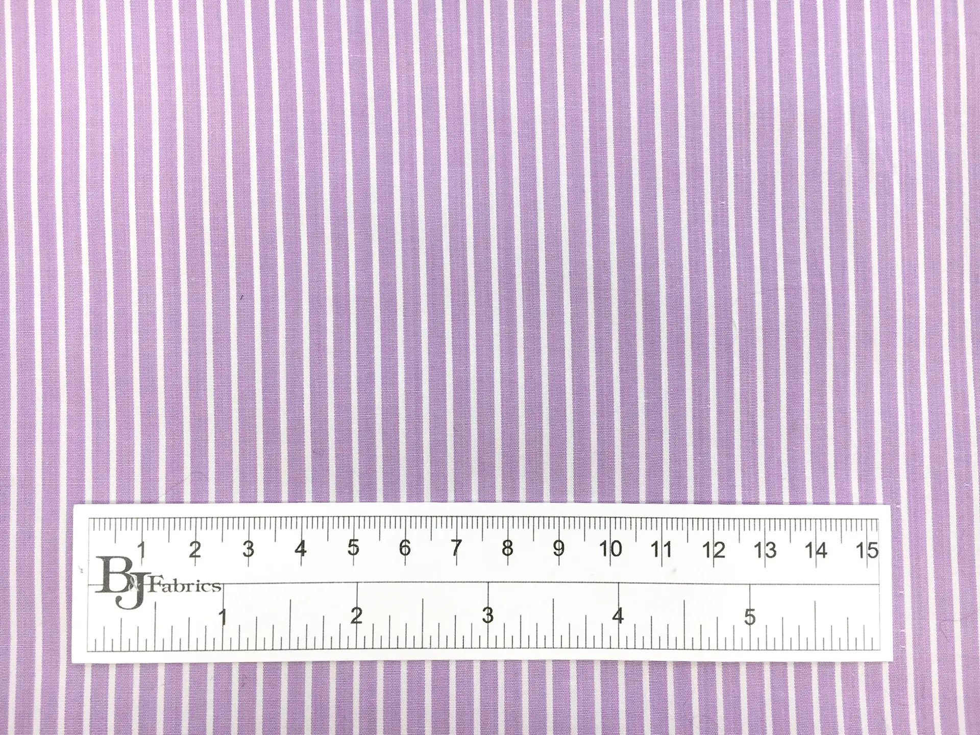 Cotton Shirting with Lavender Printed Stripe