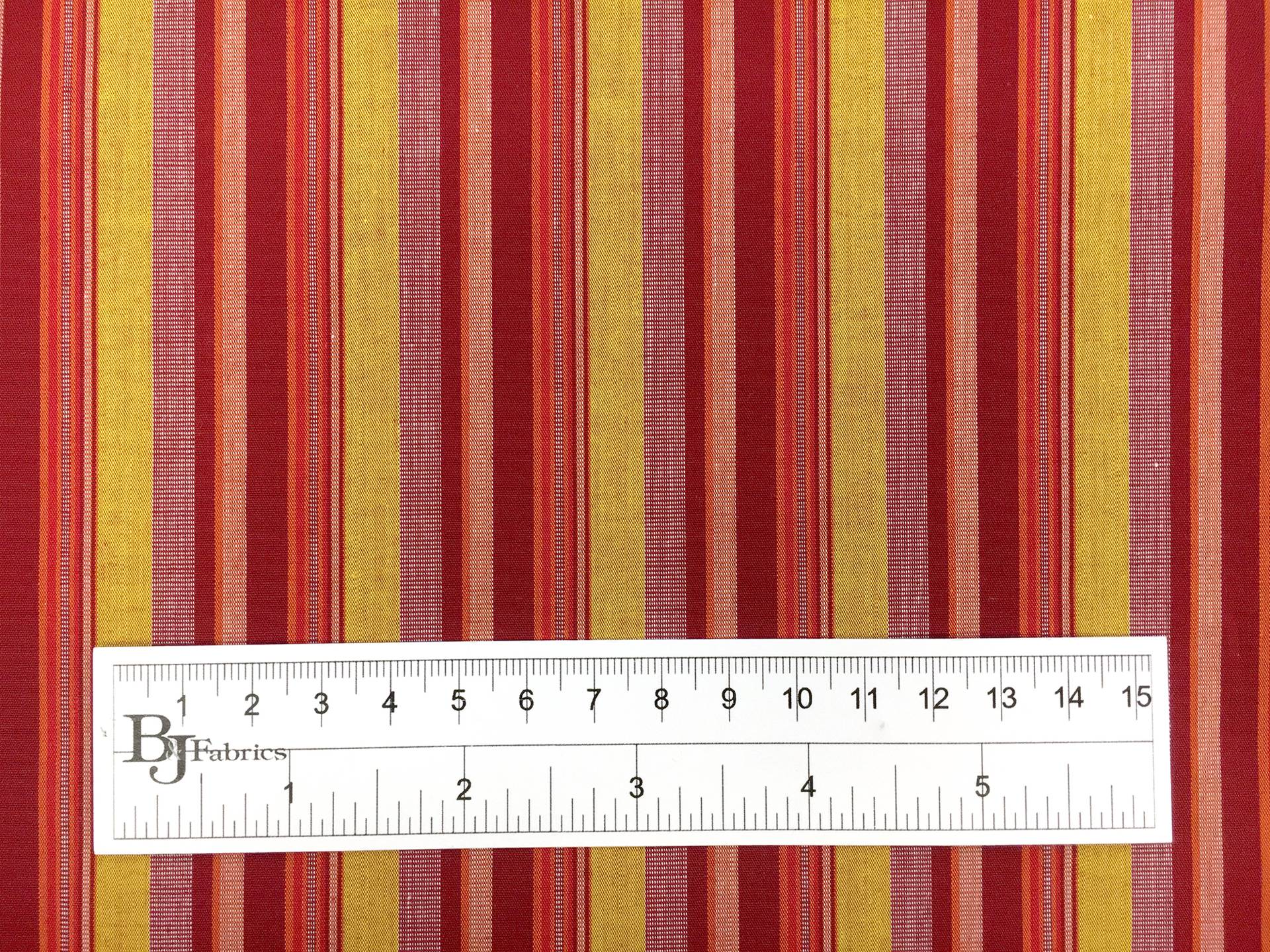 Cotton Shirting Woven Stripes in Crimson