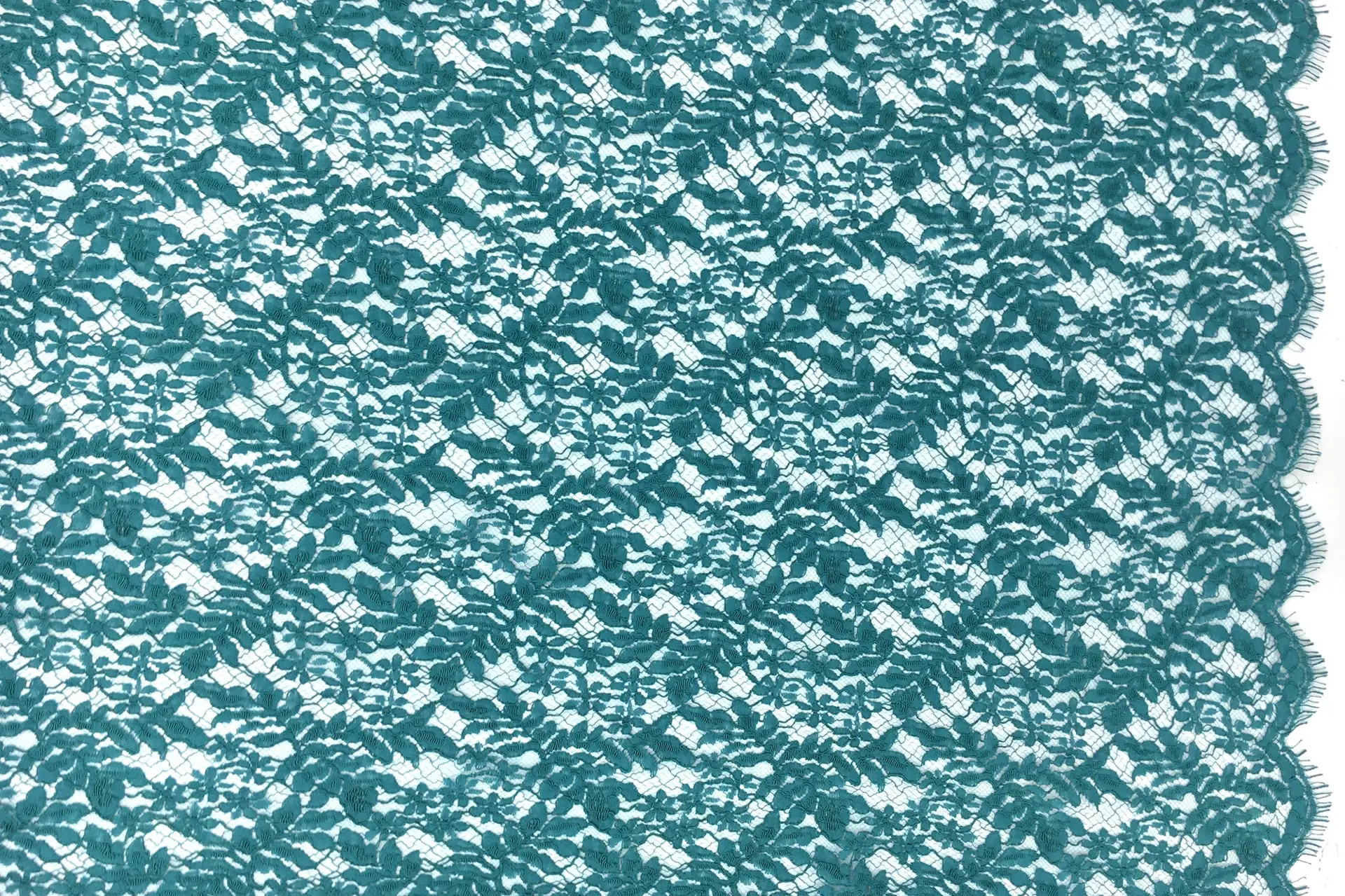 Corded Chantilly Lace in Teal