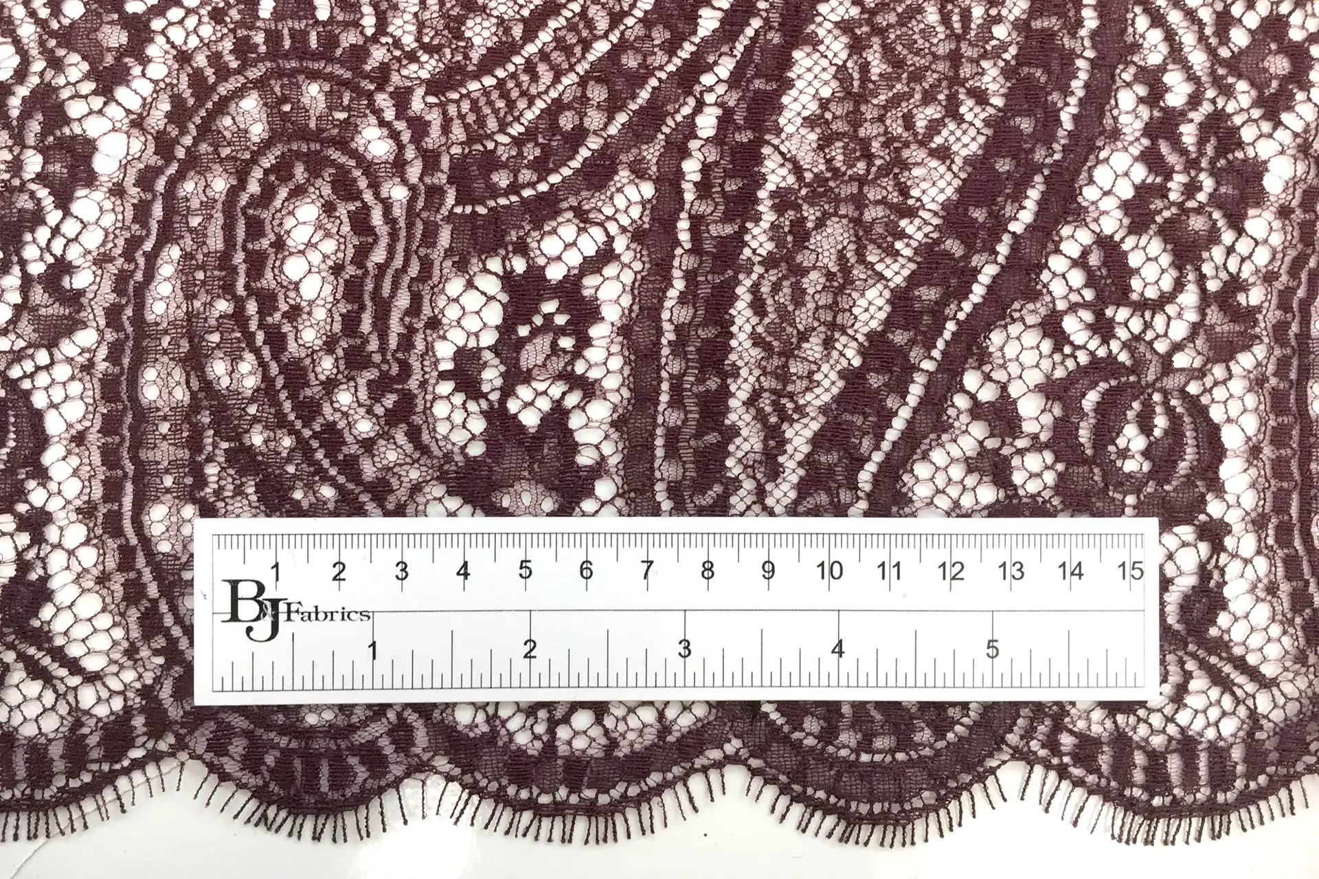 Chantilly Lace with Paisleys in Wine