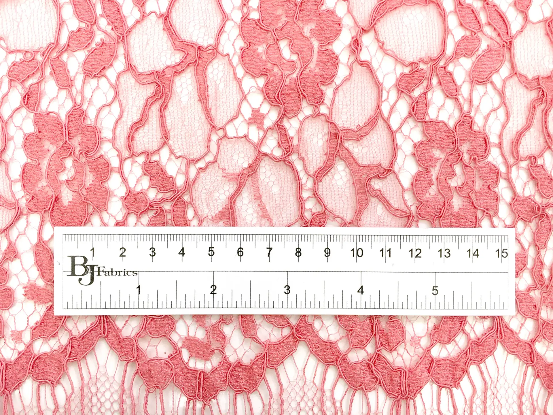 French Corded Chantilly Lace in Coral
