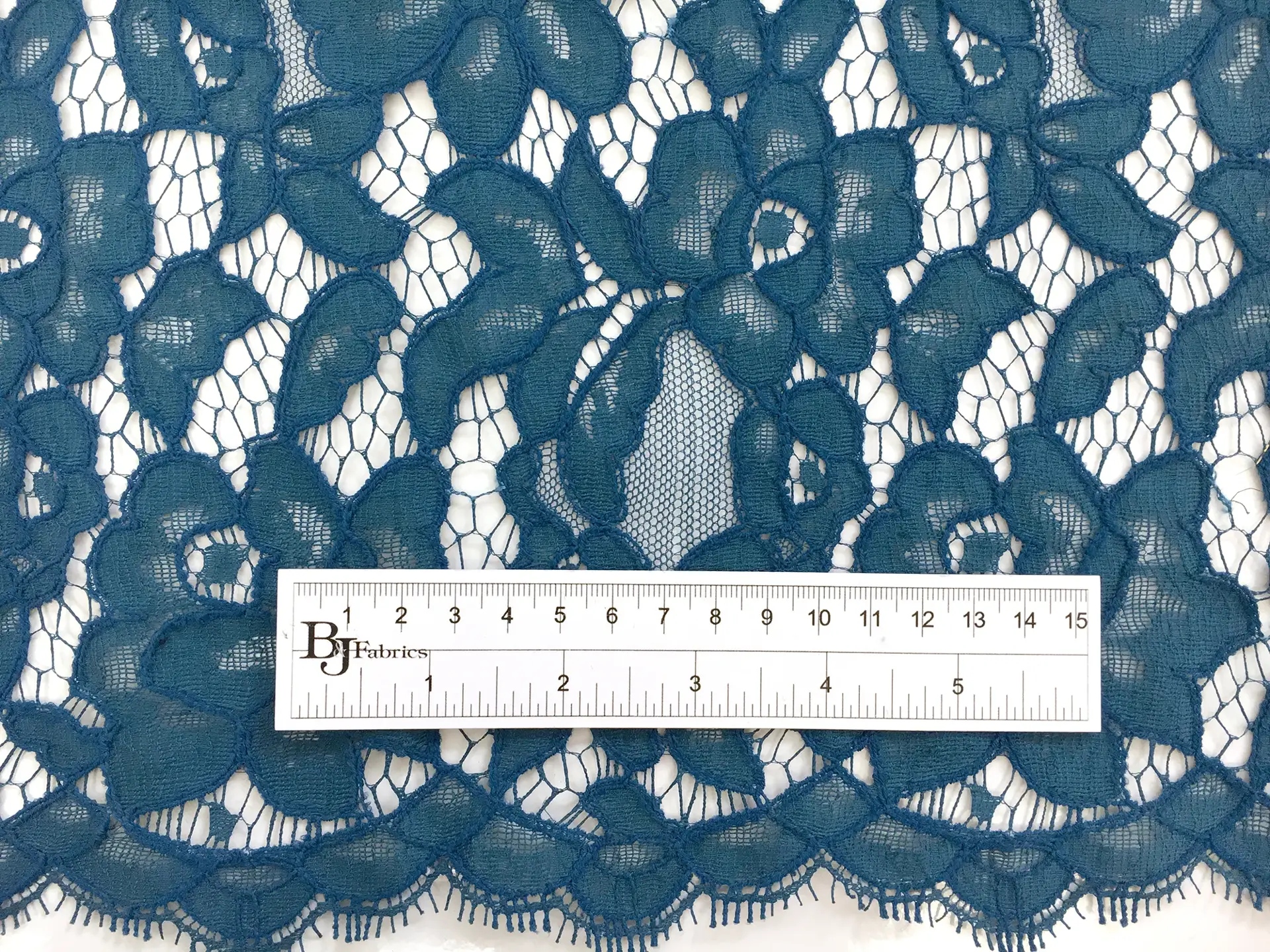 French Corded Chantilly Lace in Teal