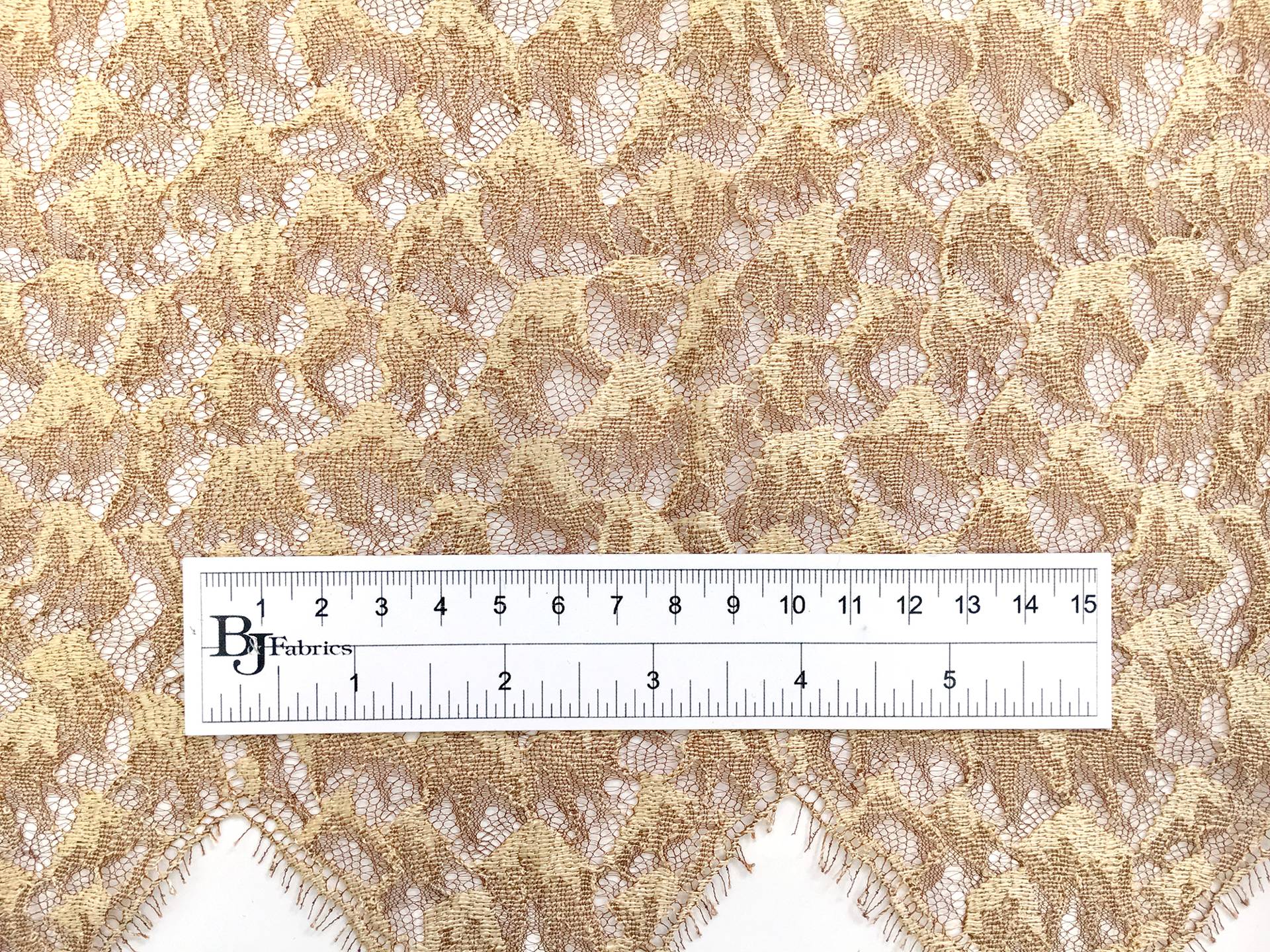 French Chantilly Lace Beige & Brown