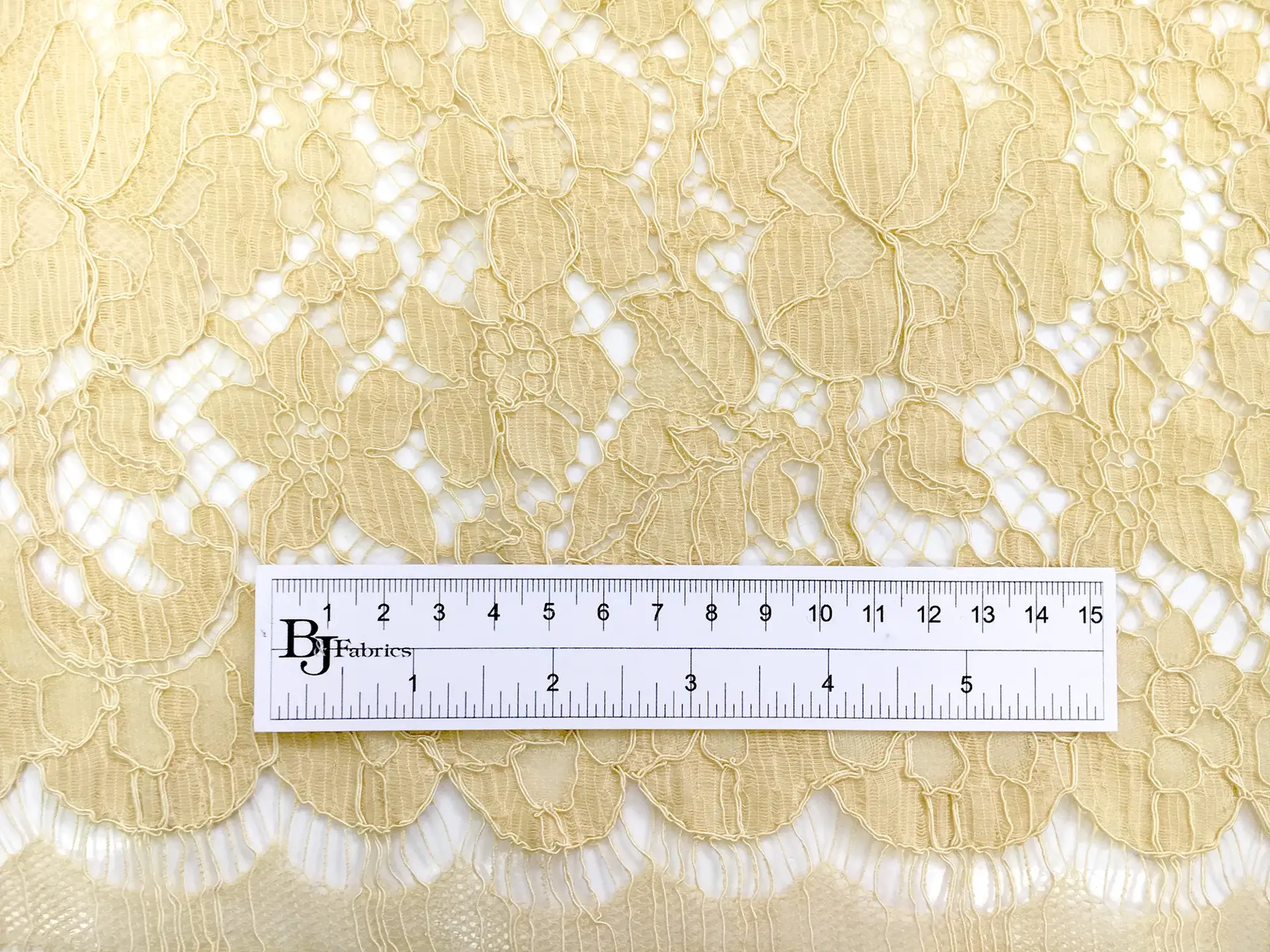 French Corded Chantilly Lace in Straw