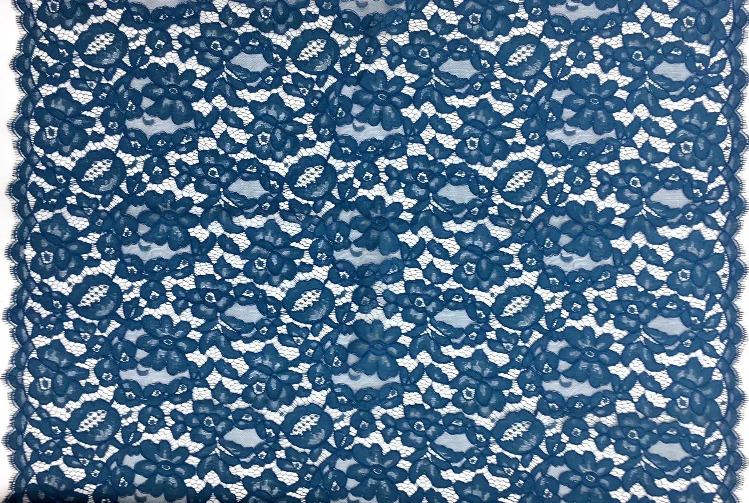 French Corded Chantilly Lace in Teal