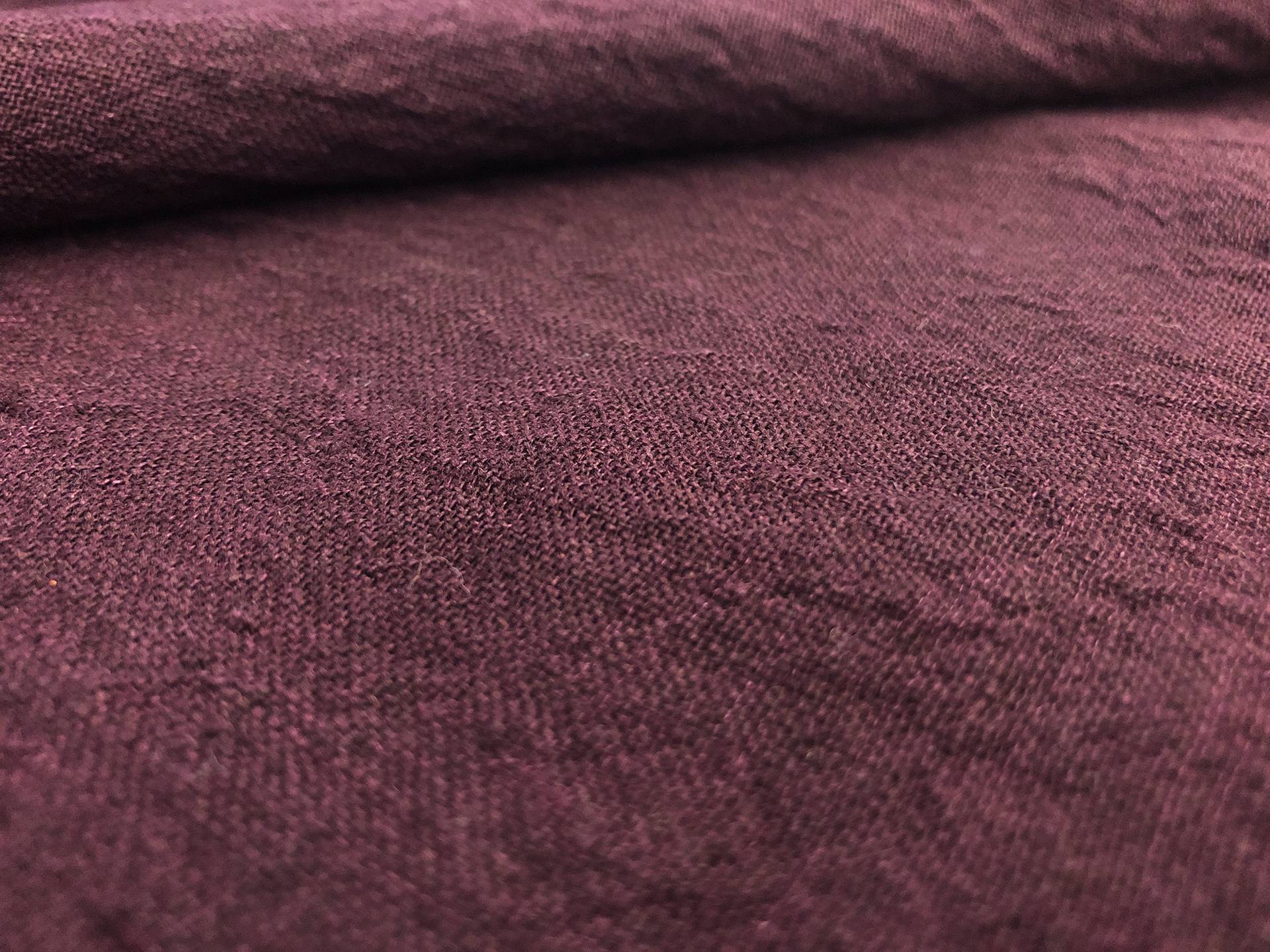 Crinkled Linen Gauze in Aubergine