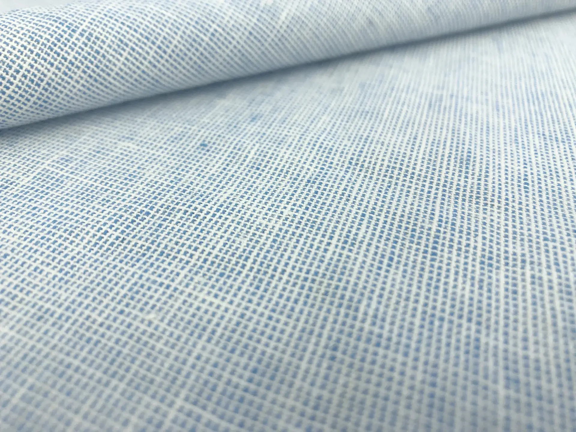 Yarn Dyed Linen Cotton Blend in Paris Blue