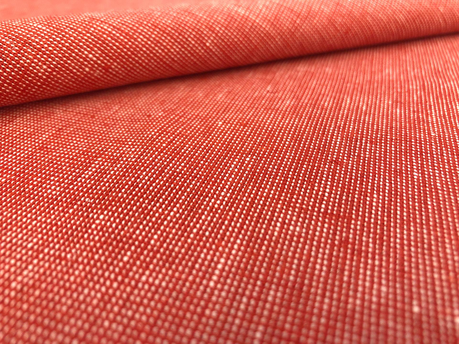 Yarn Dyed Linen Cotton in Flame