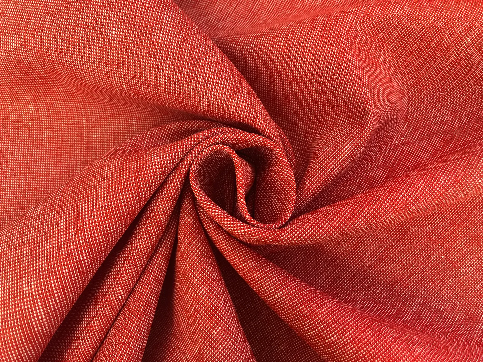 Yarn Dyed Linen Cotton in Flame