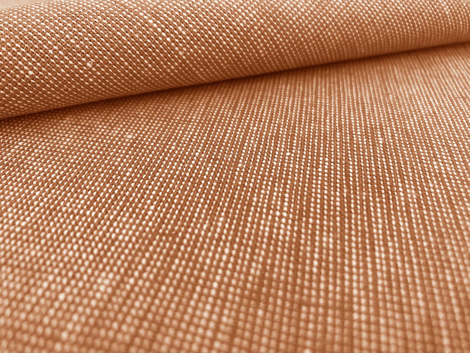 Yarn Dyed Linen Cotton in Roasted Pecan