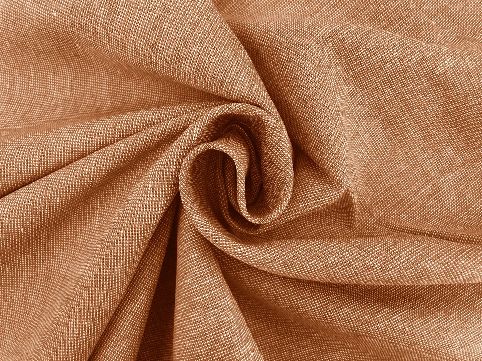 Yarn Dyed Linen Cotton in Roasted Pecan