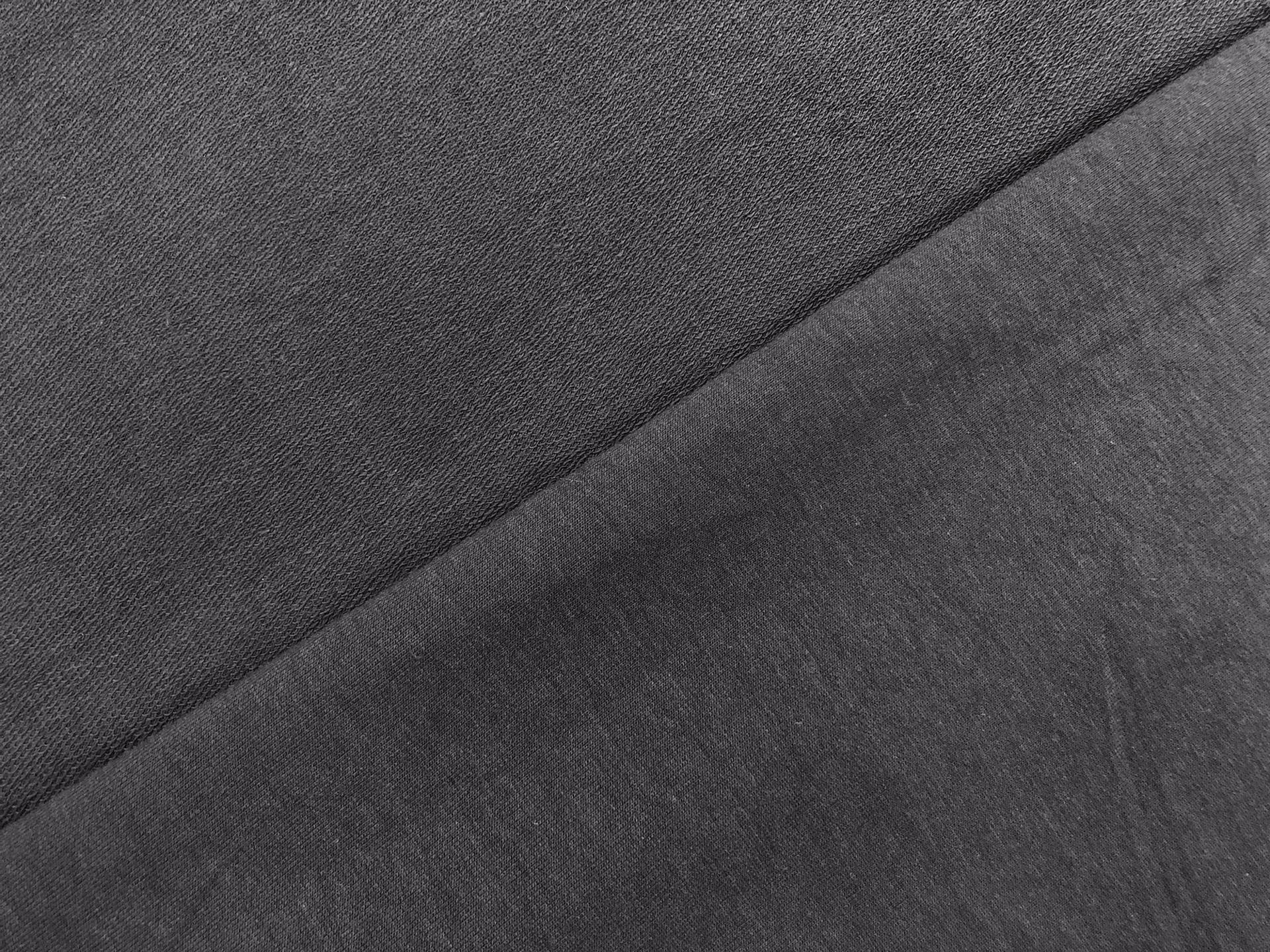Bamboo Blend French Terry Knit in Dark Grey