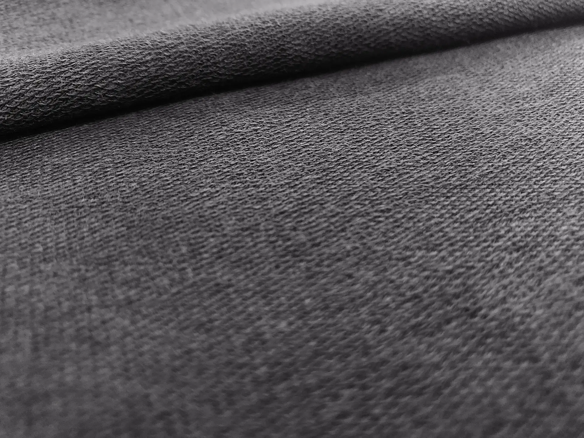 Bamboo Blend French Terry Knit in Dark Grey