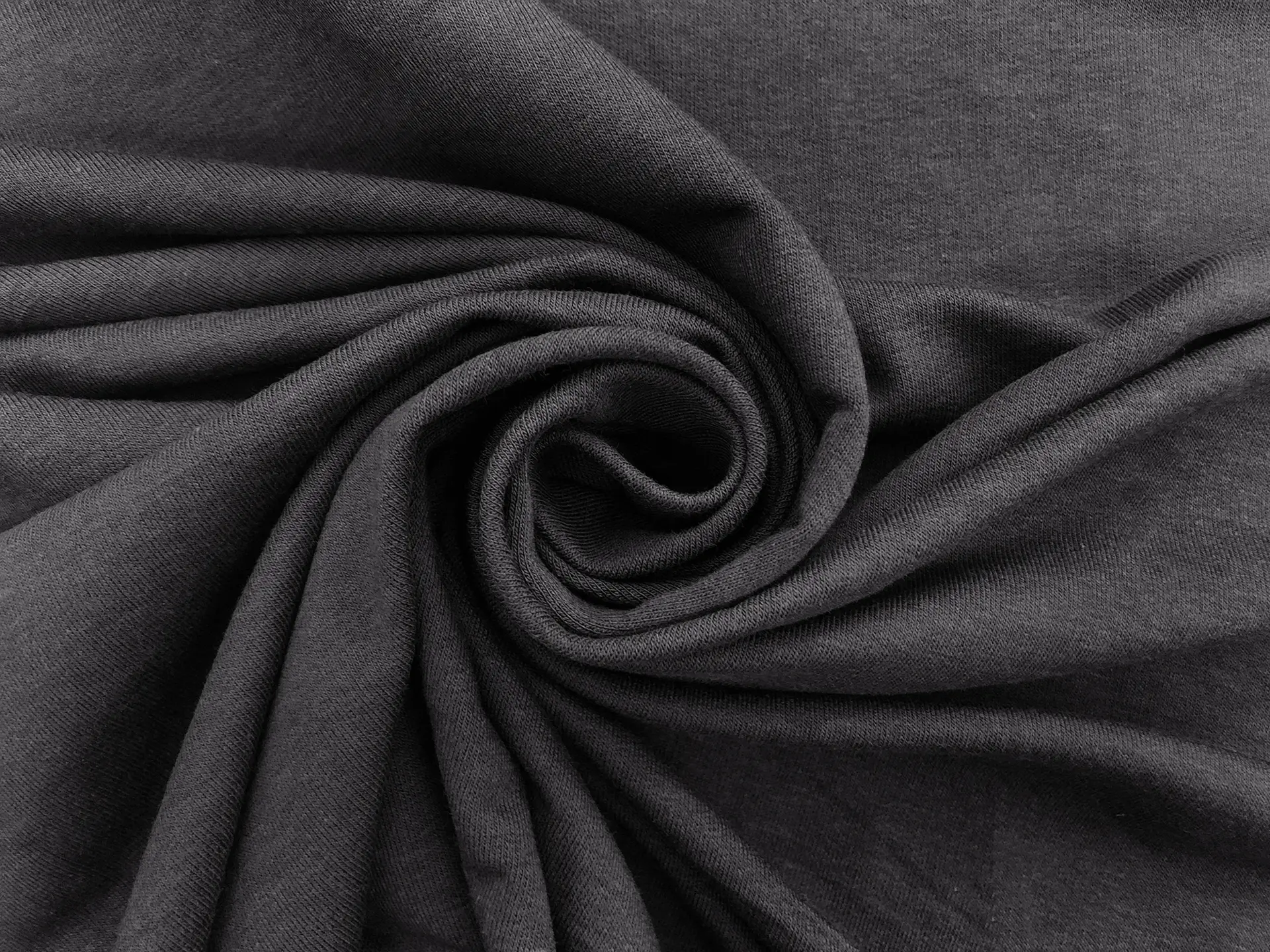 Bamboo Blend French Terry Knit in Dark Grey