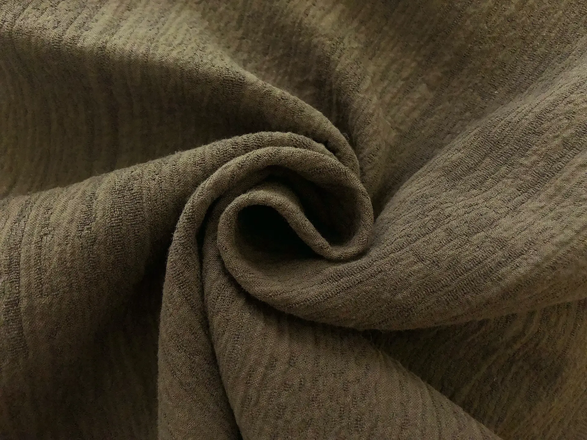 Cotton & Linen Upholstery Brocade in Olive