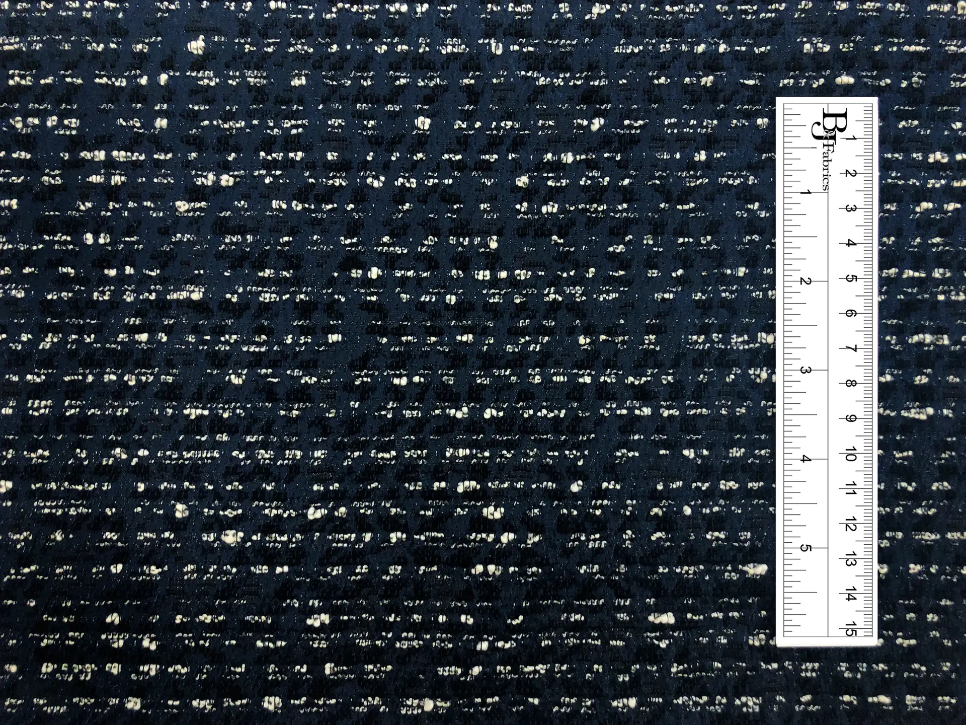 Italian Metallic Tweed in Space Navy