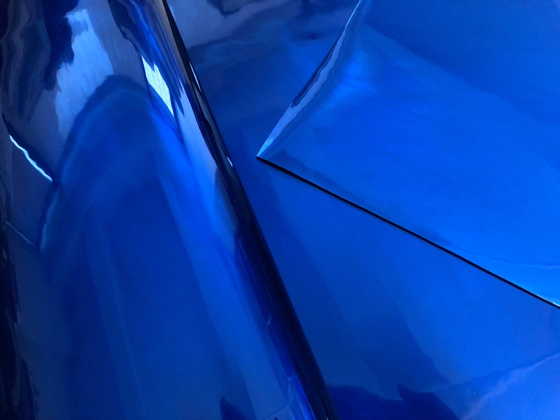 Italian Upholstery Vinyl in Blue