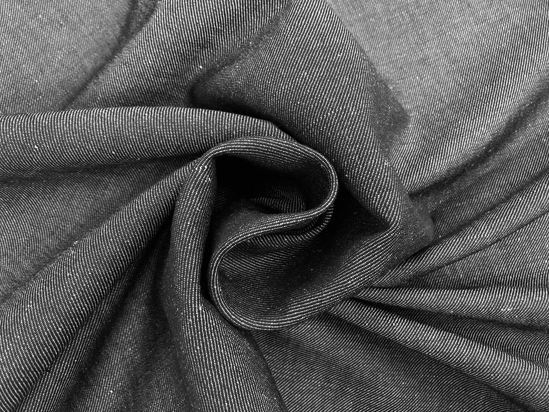 Italian Cotton & Linen Denim in Black