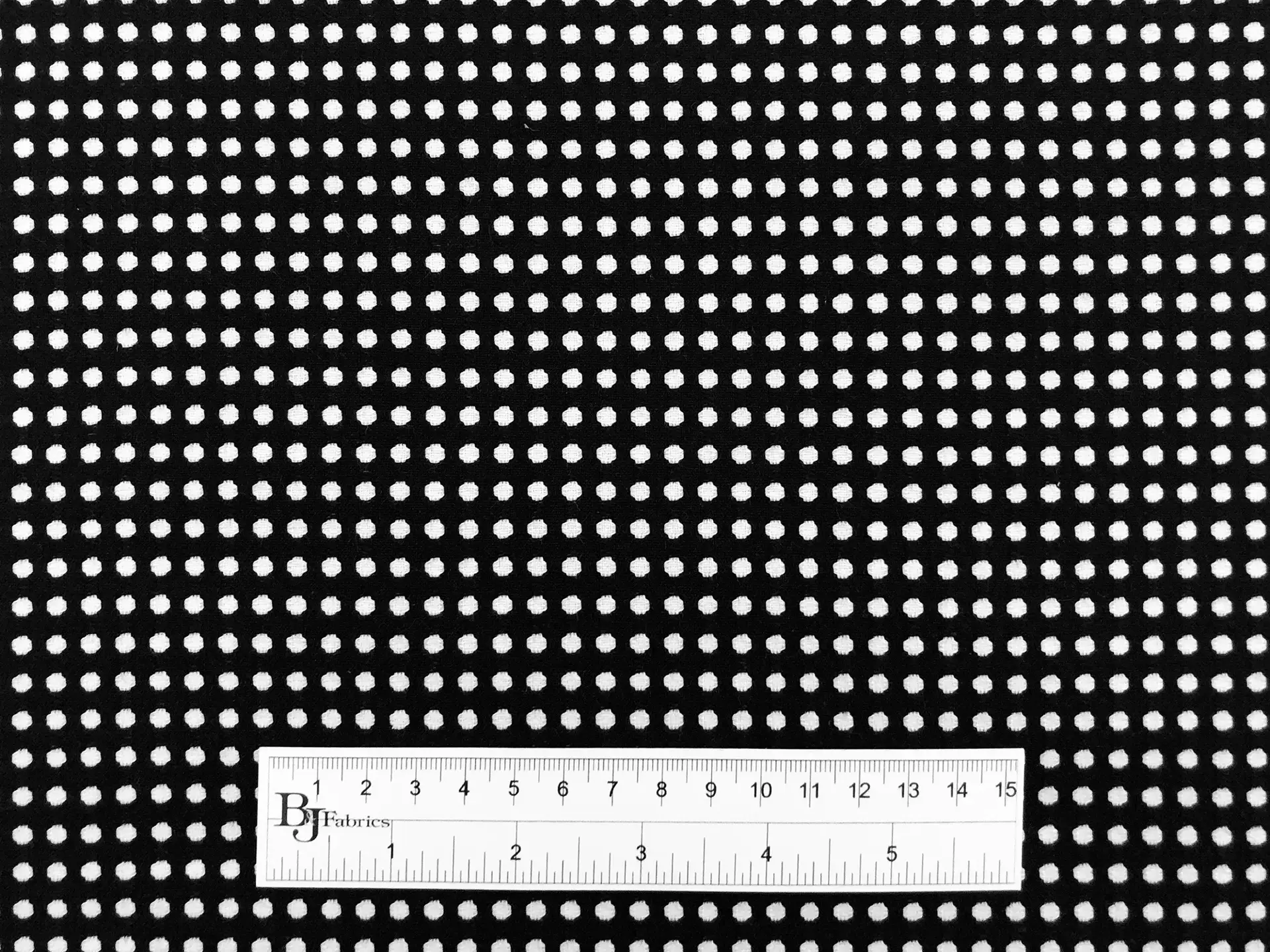 Cotton Blend Novelty Dots in Black & White