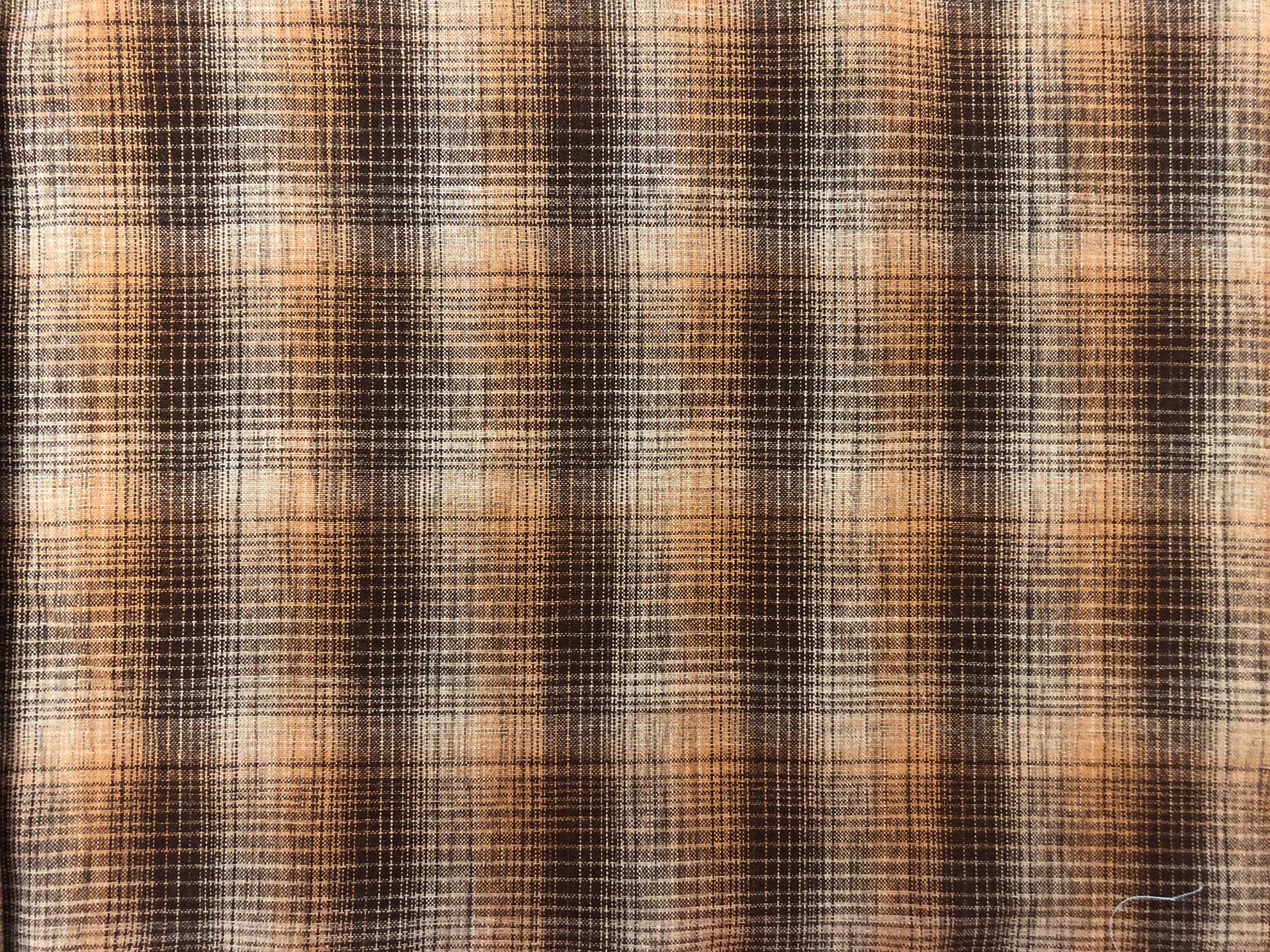 Woven Cotton Plaid in Browns