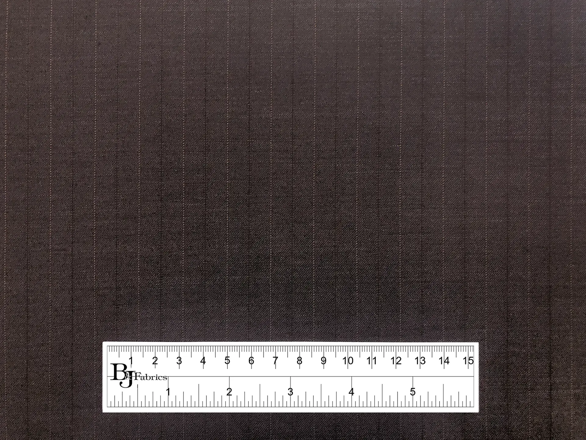 English Super 160's Striped Wool Suiting in Espresso