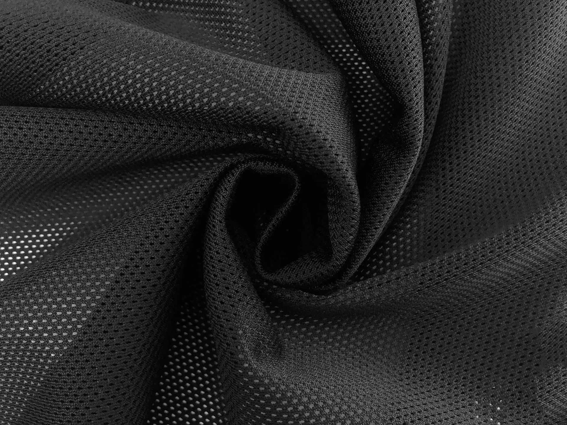 Polyester Knit Mesh in Black