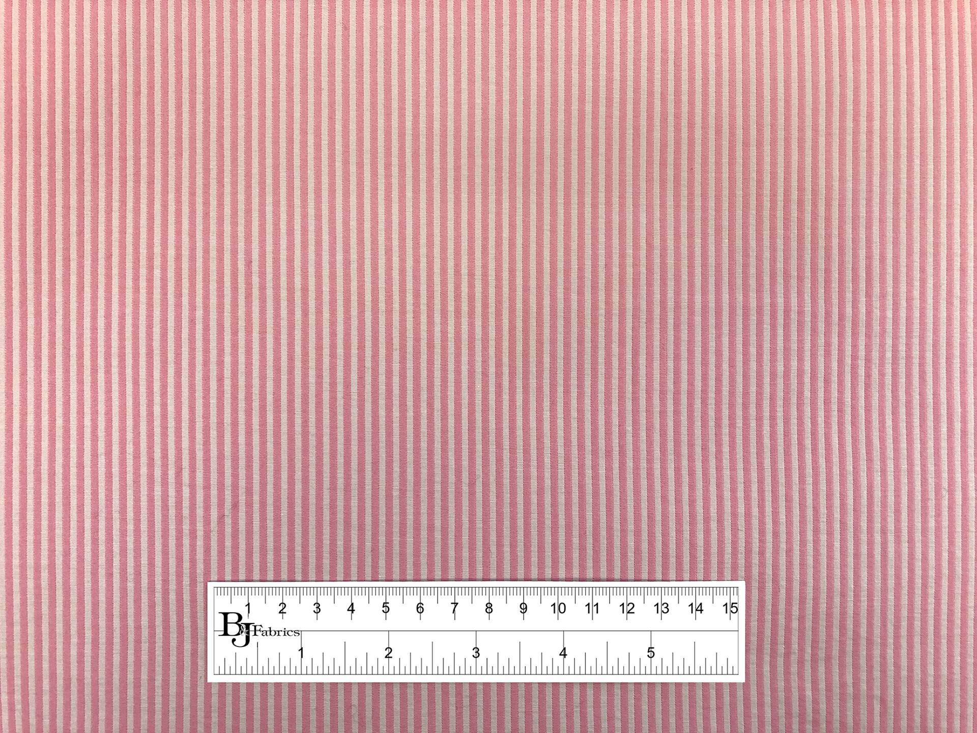 Cotton Blend Doubleface Woven Stripe in Pink