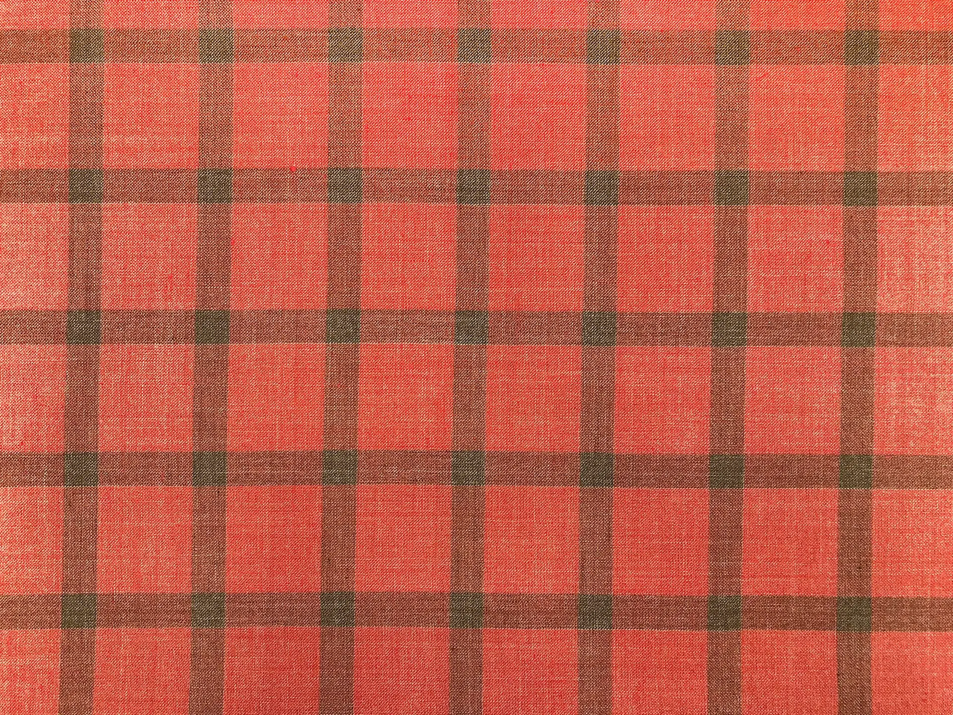 Wool, Linen & Silk Blend Plaid Suiting