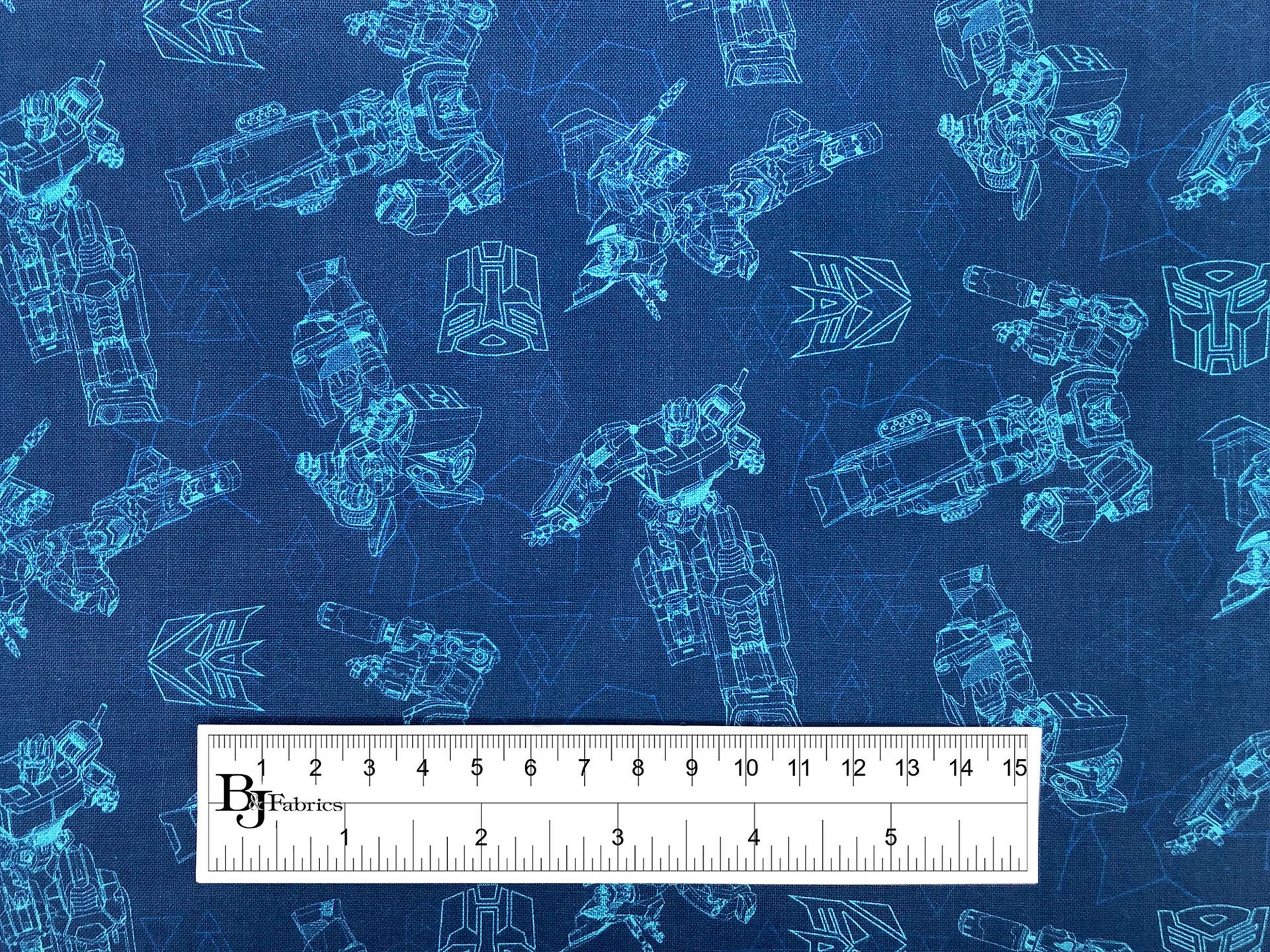 Cotton Broadcloth Transformers Galaxy Print