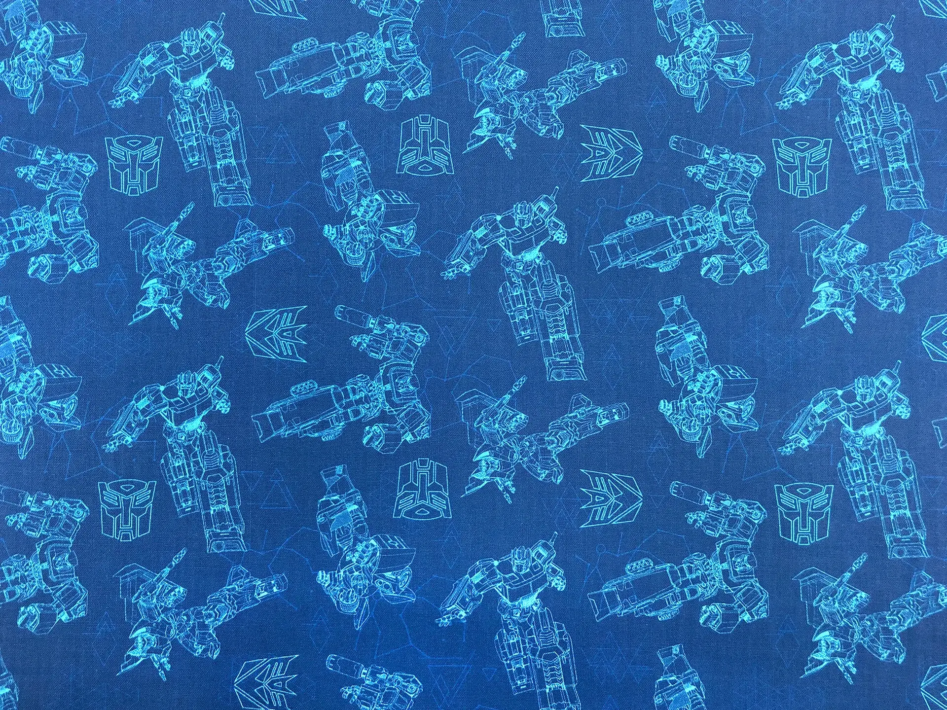 Cotton Broadcloth Transformers Galaxy Print