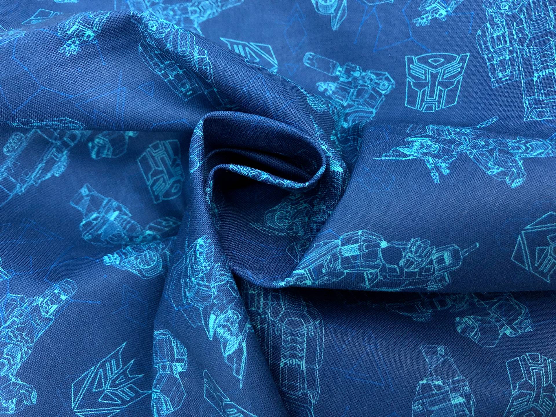 Cotton Broadcloth Transformers Galaxy Print