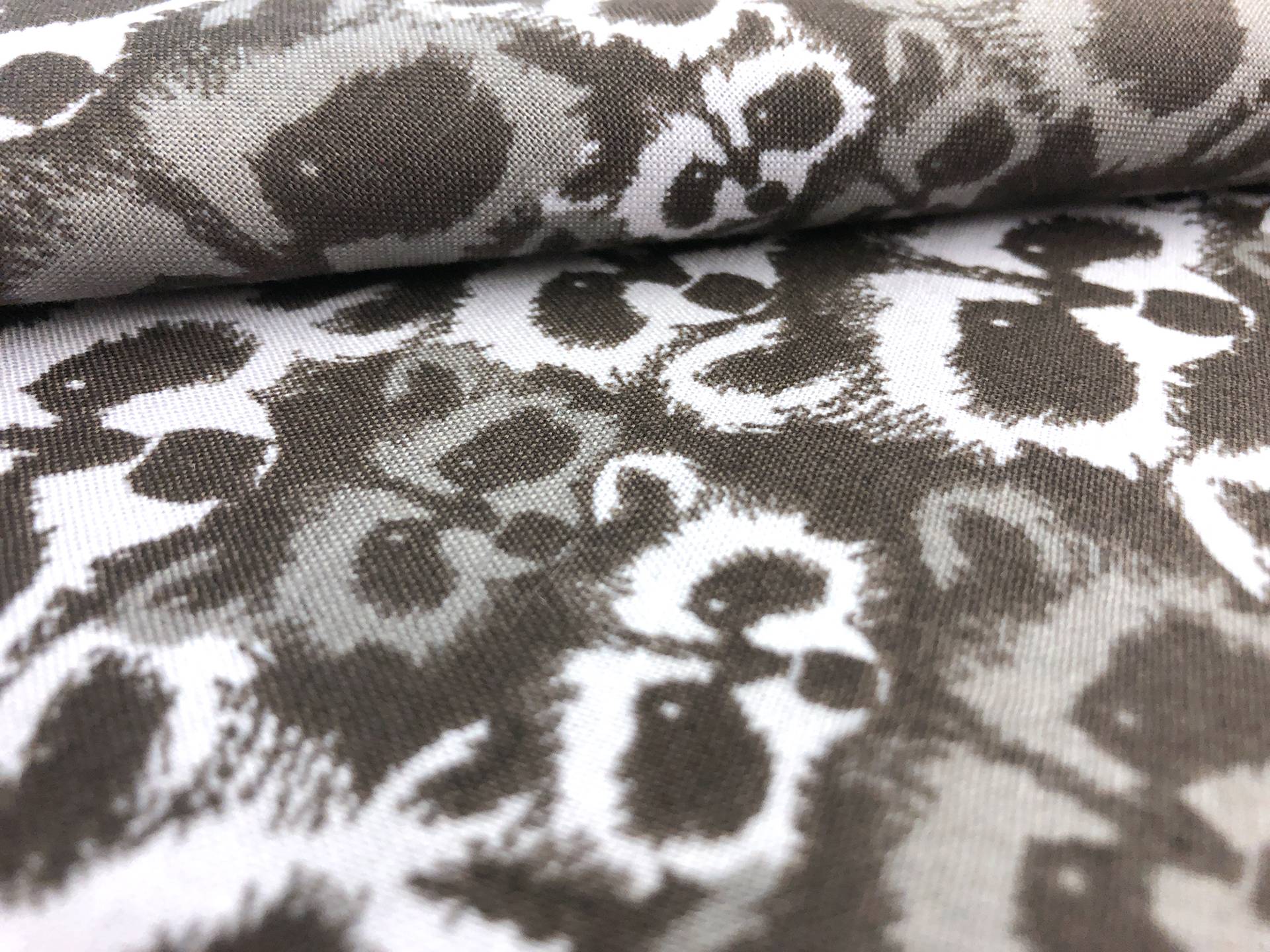Cotton Broadcloth Racoons Print
