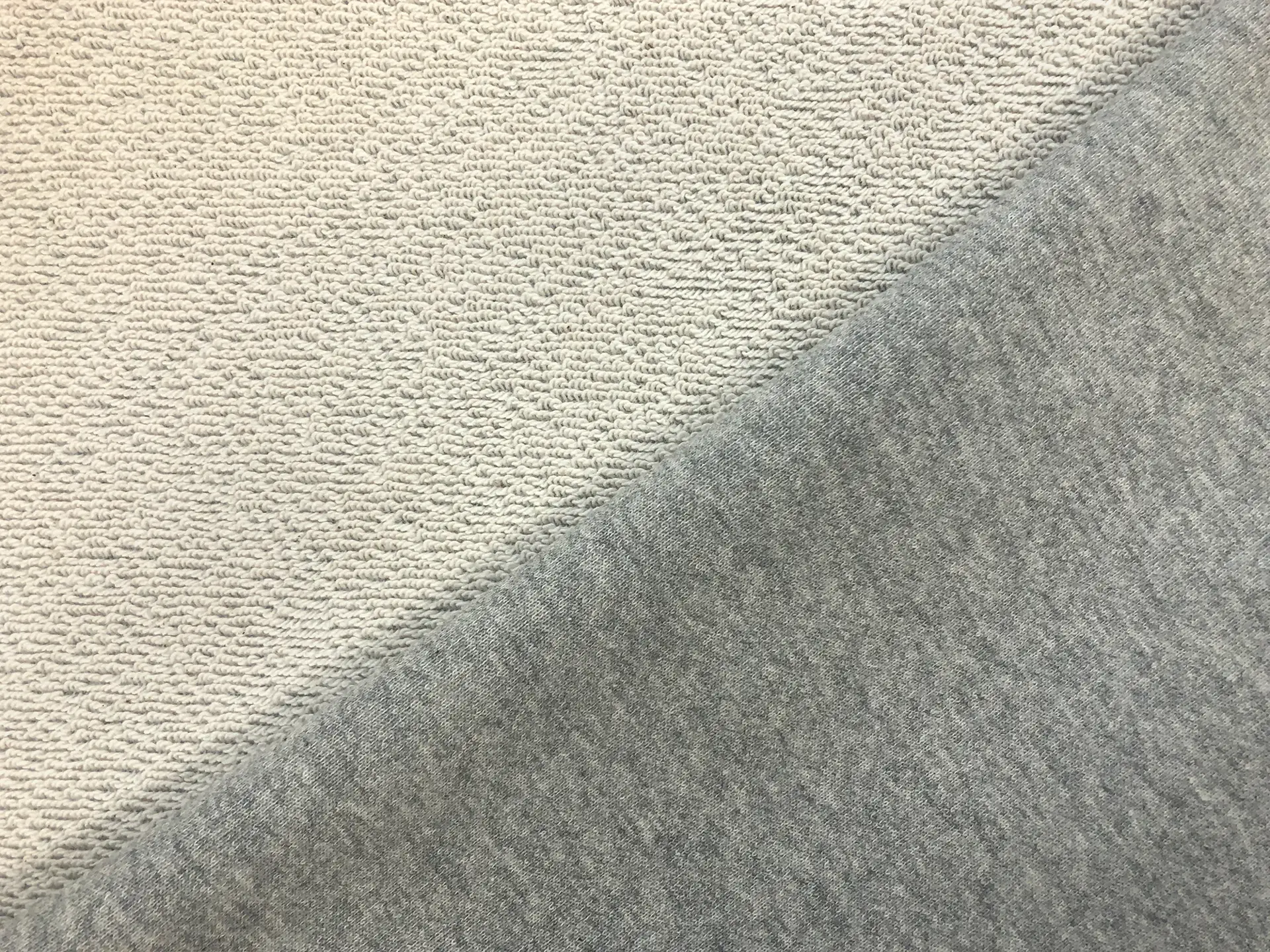 11 oz Japanese French Terry Knit in Light Heather Grey