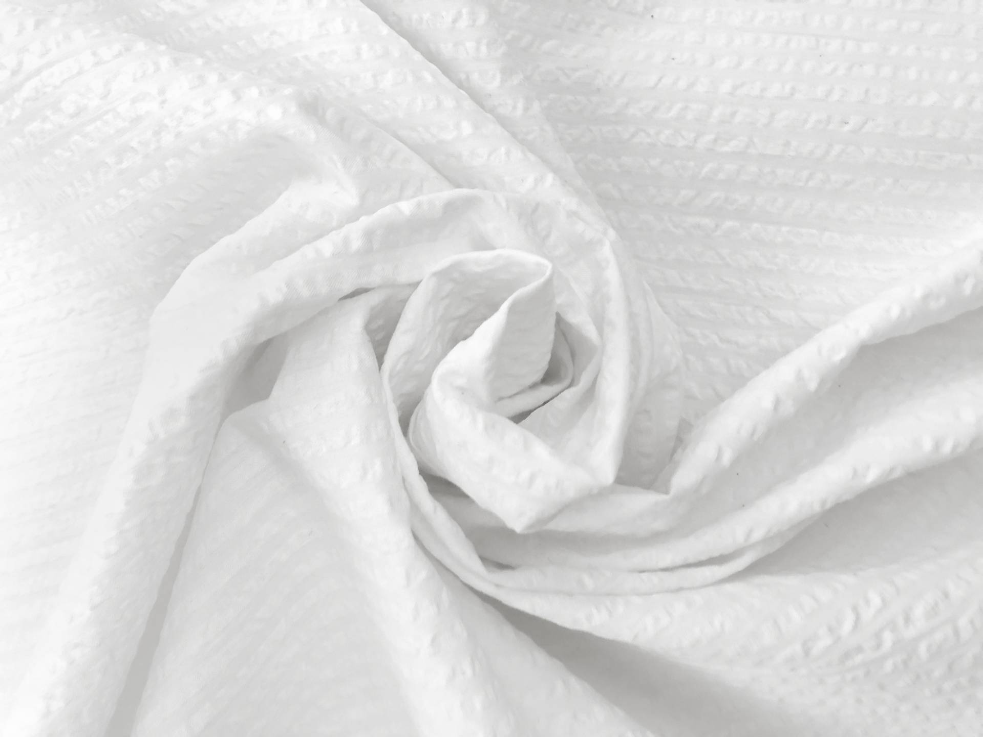 Cotton Seersucker in White 
