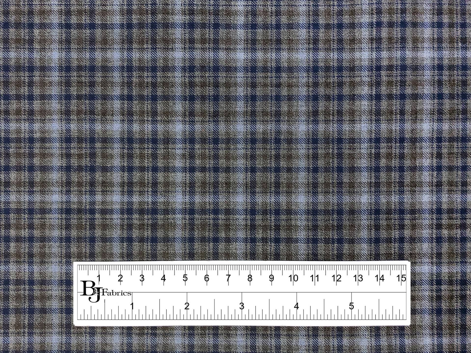 Italian Loro Piana Extra Fine Wool Super 130's Plaid Suiting in Powder Blue Grey