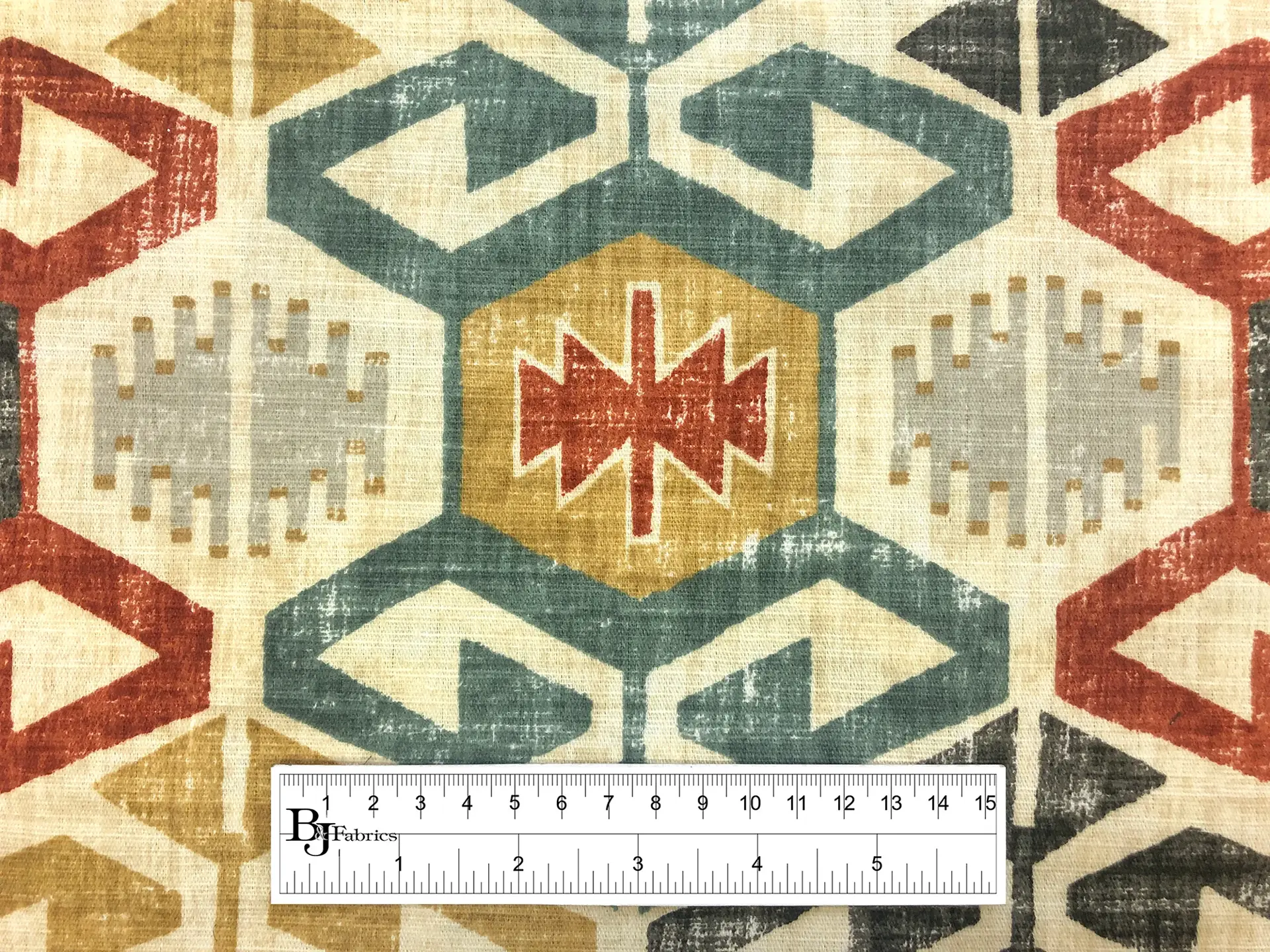 Linen Cotton Canvas Native American Print