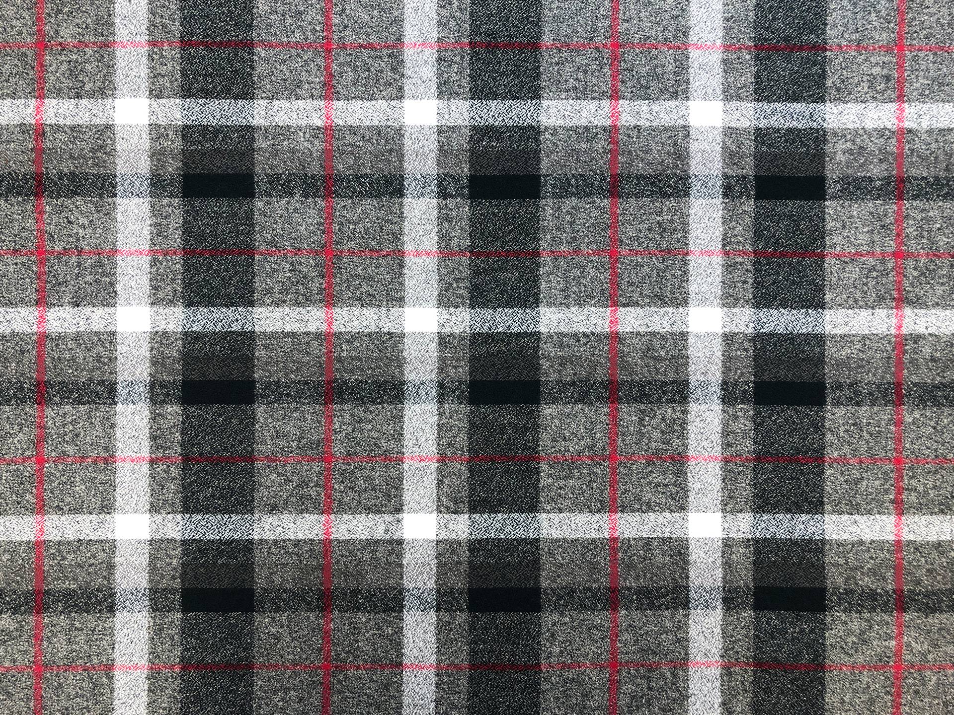 Cotton Flannel Plaid in Smoke