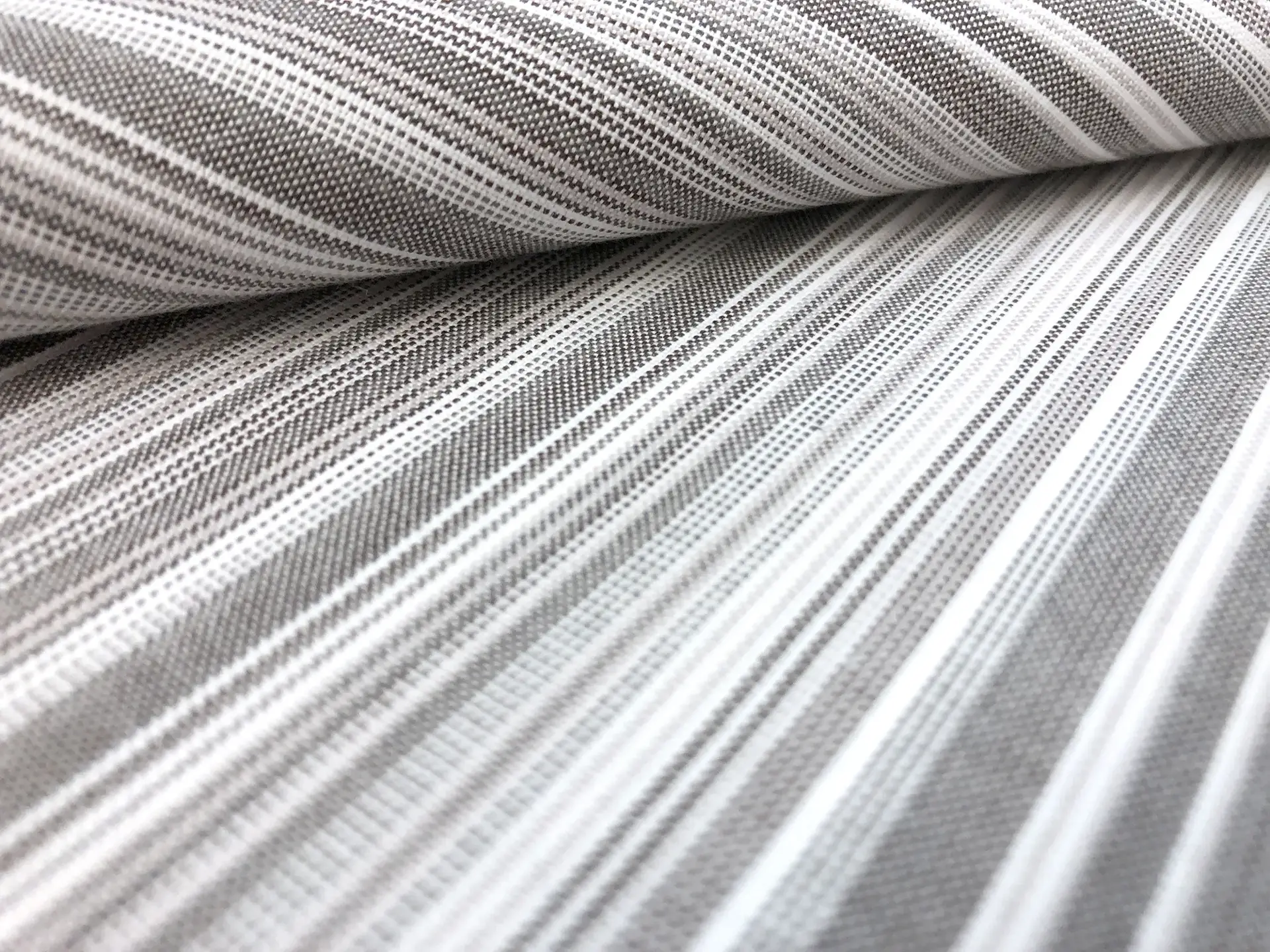 Cotton Multi Track Stripes Shirting in Capuccino