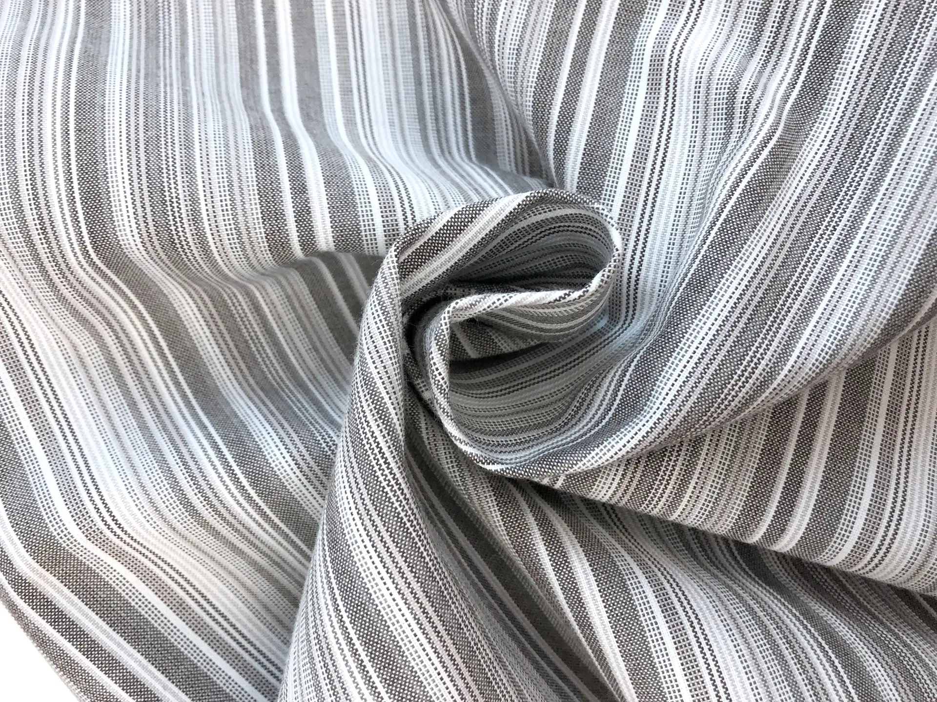 Cotton Multi Track Stripes Shirting in Capuccino