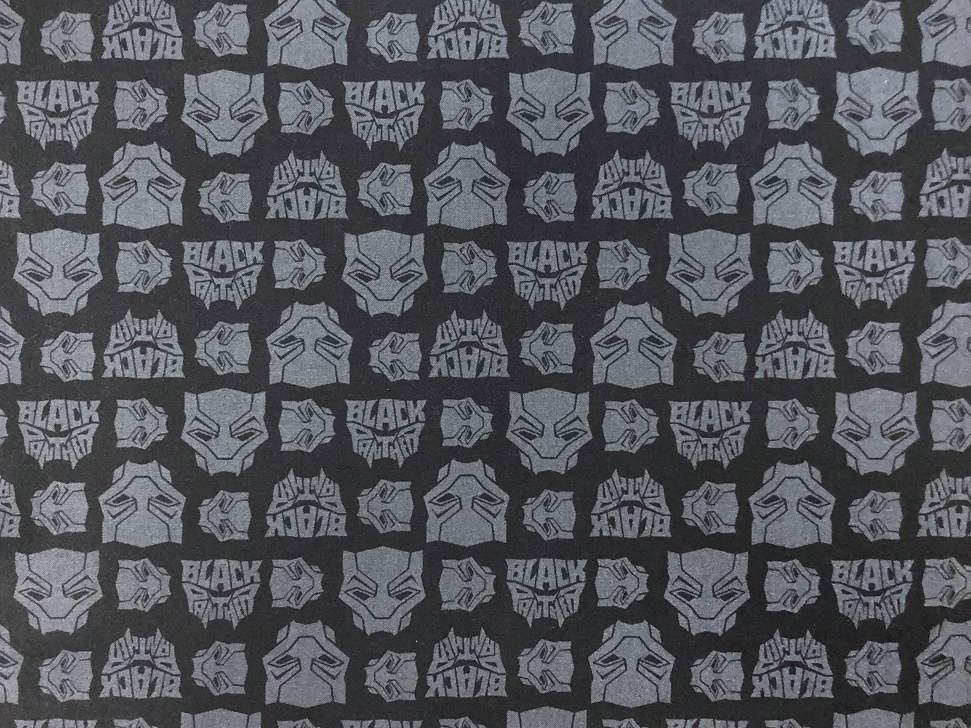 Cotton Broadcloth Black Panther Print