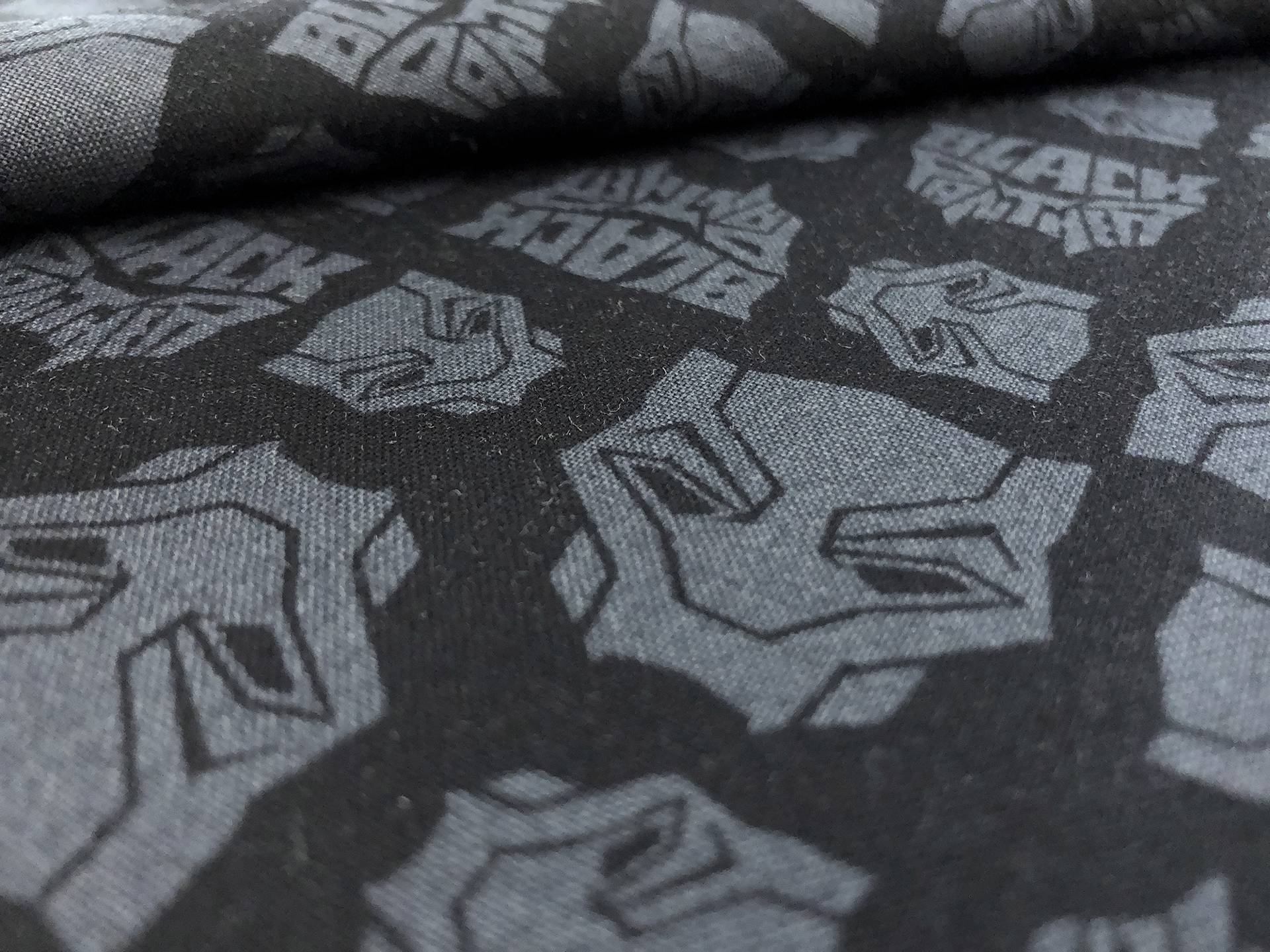 Cotton Broadcloth Black Panther Print