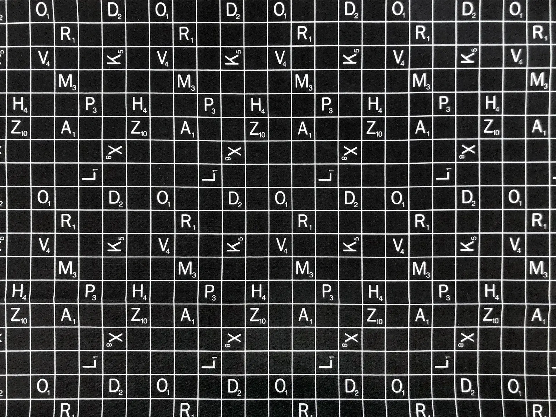 Cotton Broadcloth Scrabble Print