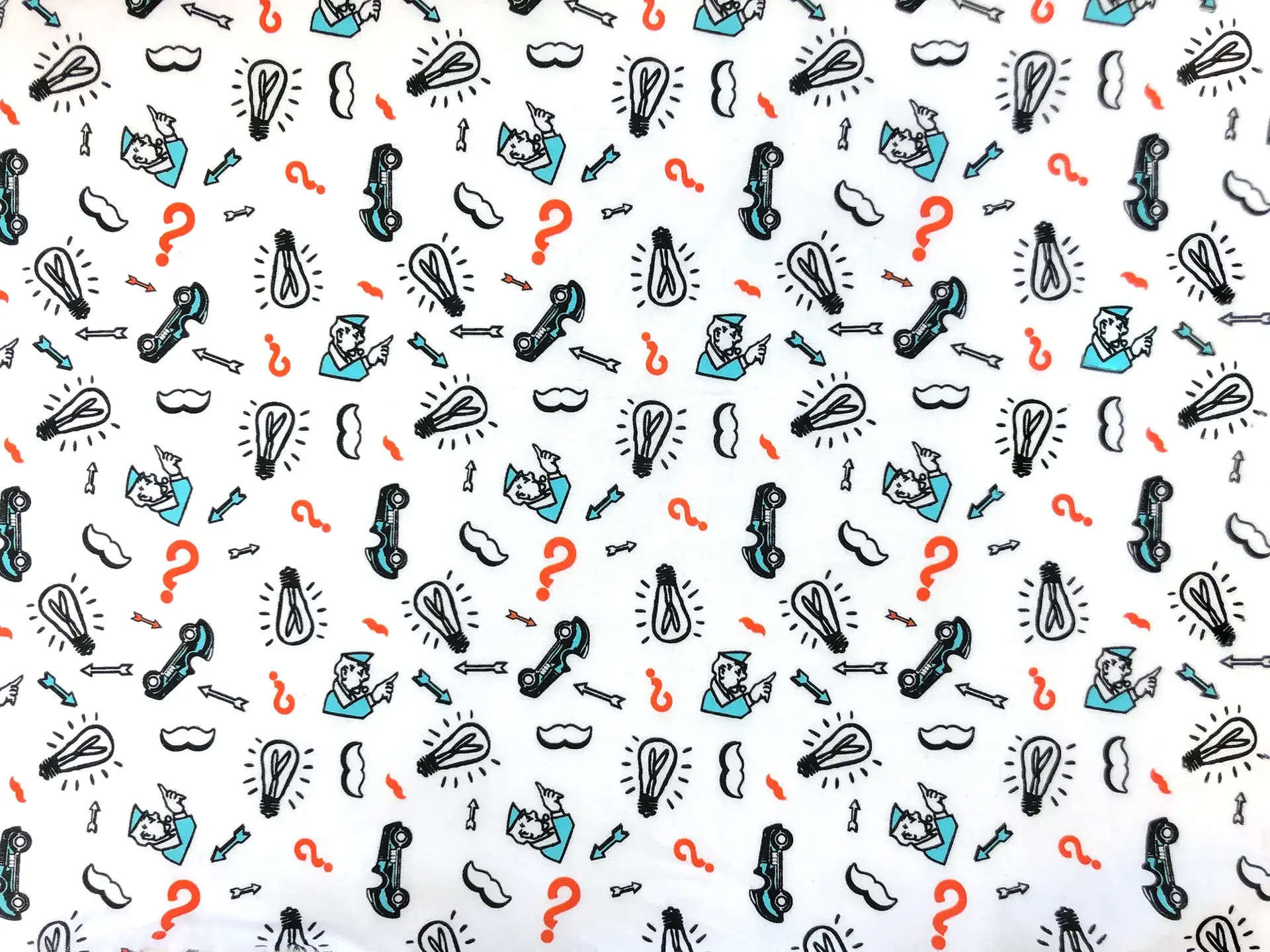 Cotton Broadcloth Monopoly Print