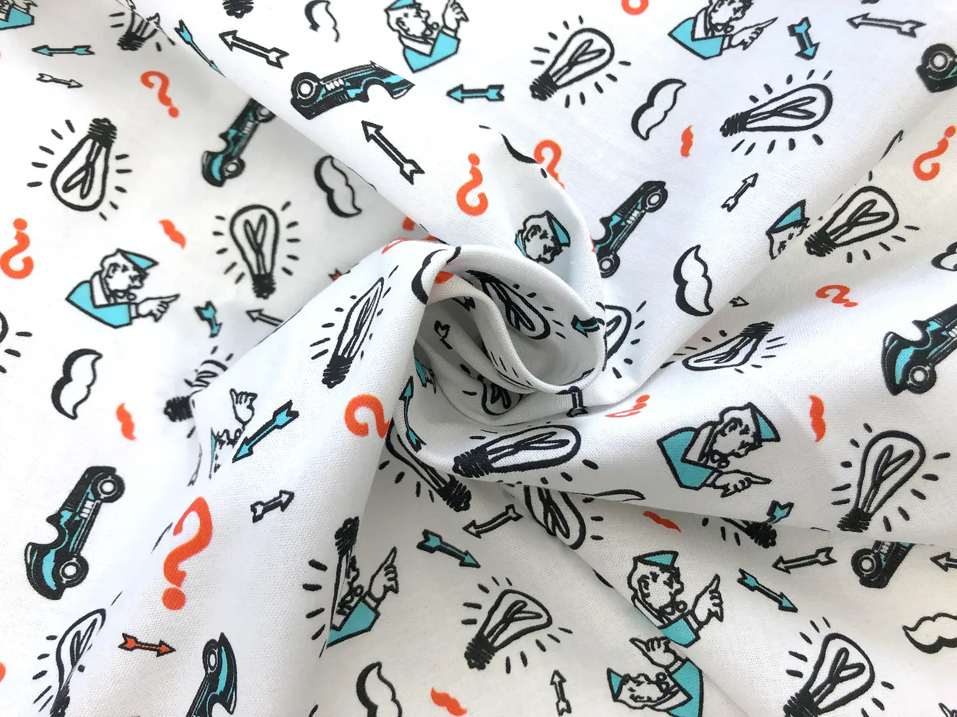 Cotton Broadcloth Monopoly Print